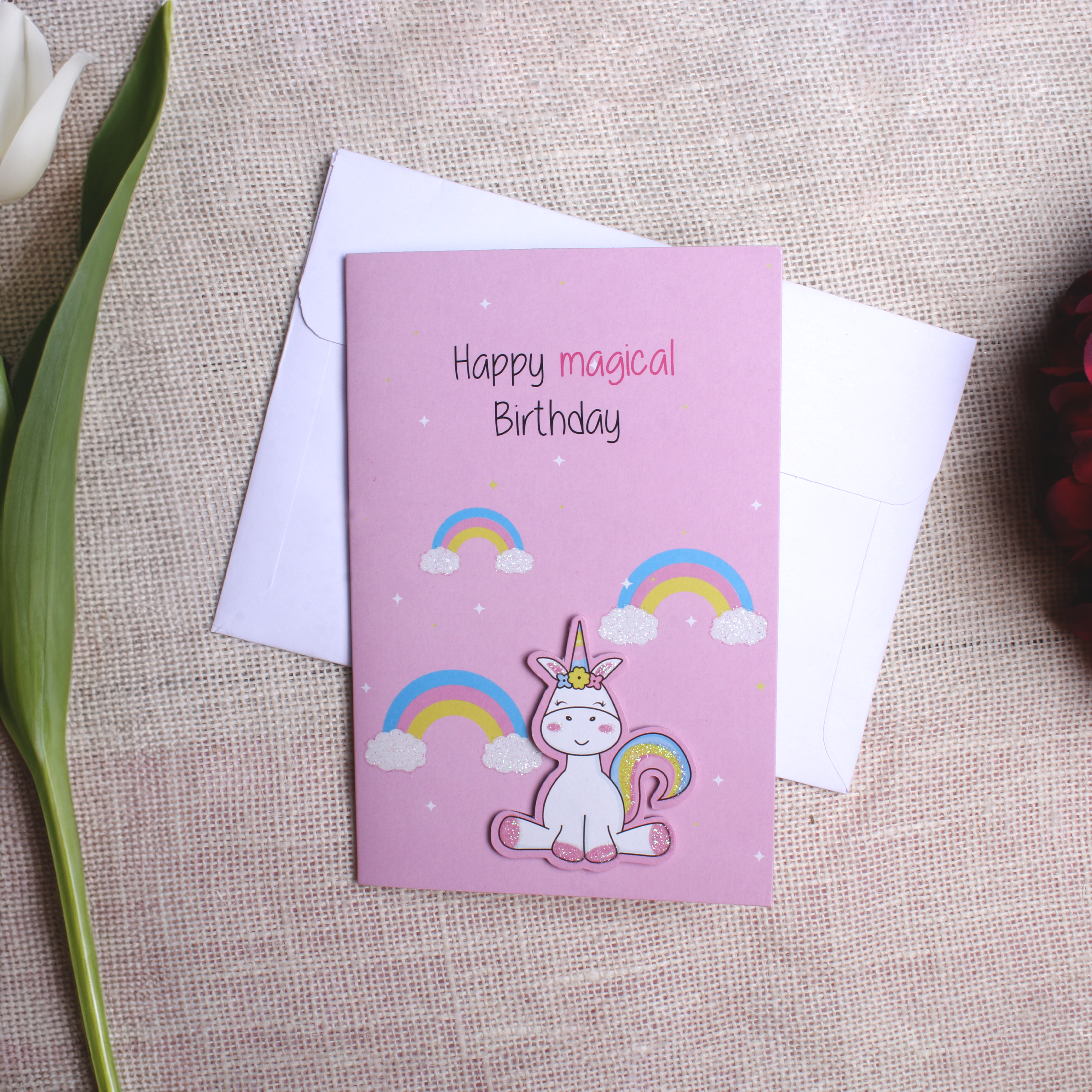 Greeting Card & Envelope Magical Birthday 4 X 6inch 2pc