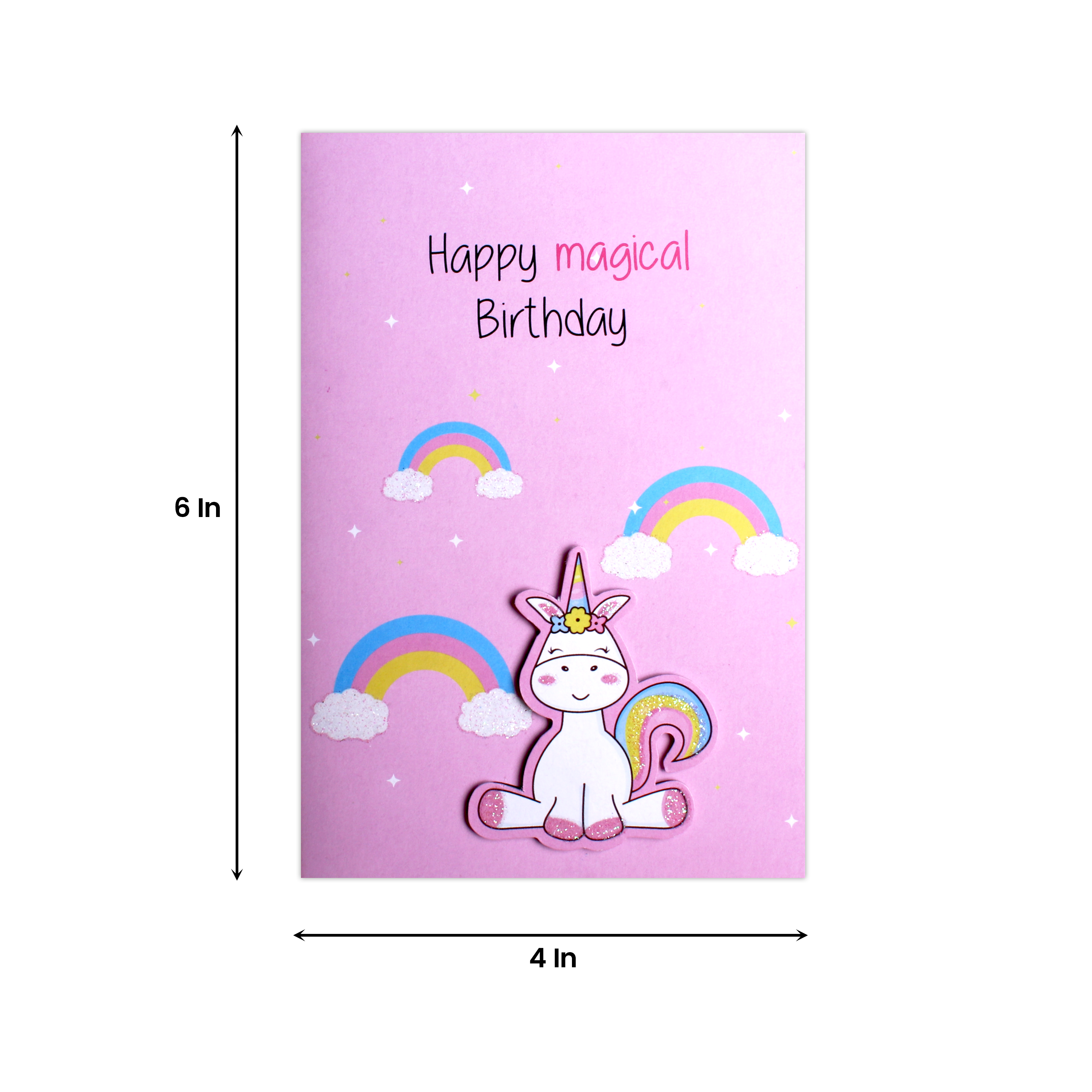 Greeting Card & Envelope Magical Birthday 4 X 6inch 2pc