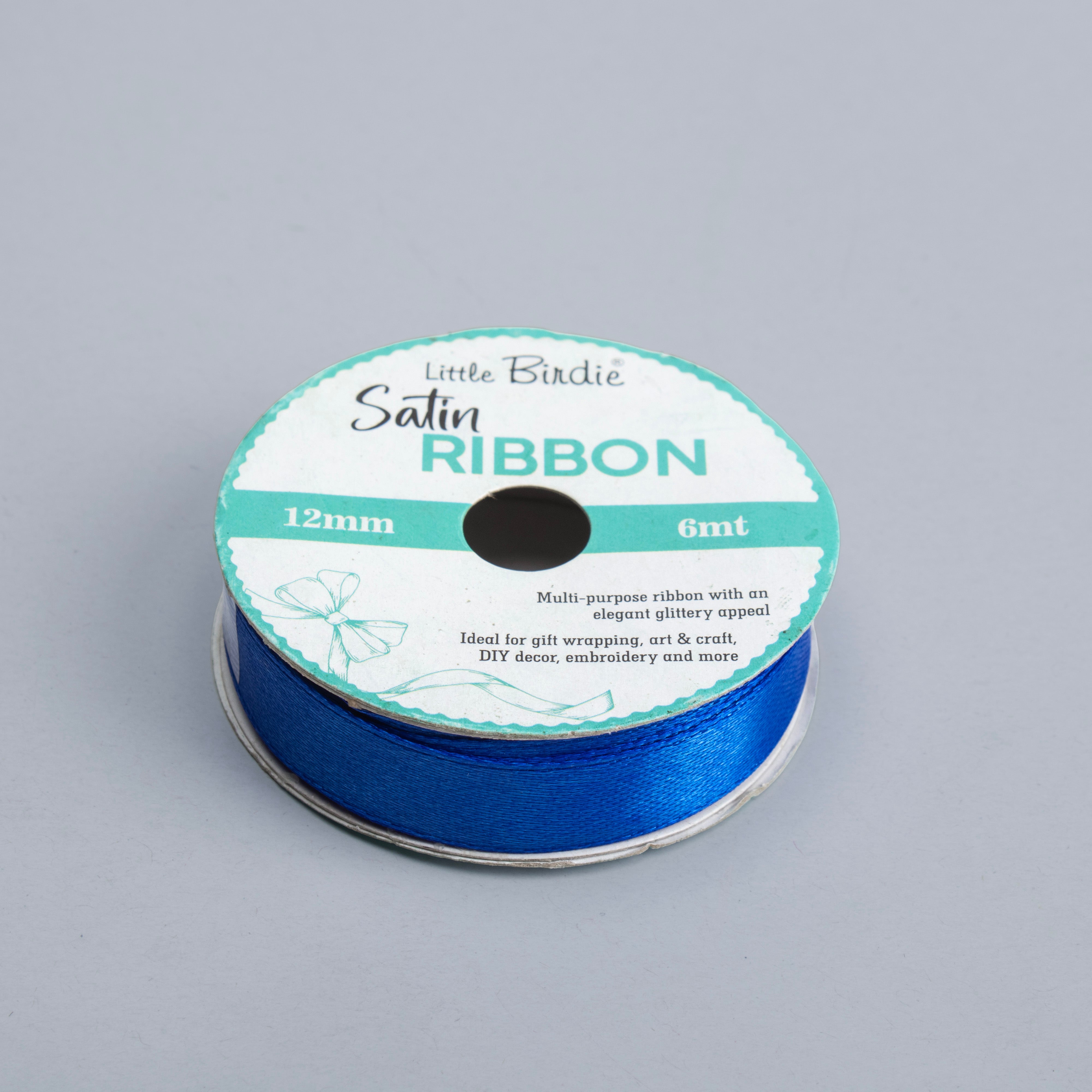 Satin Ribbon 12mm Royal Blue 6mtr 1Roll