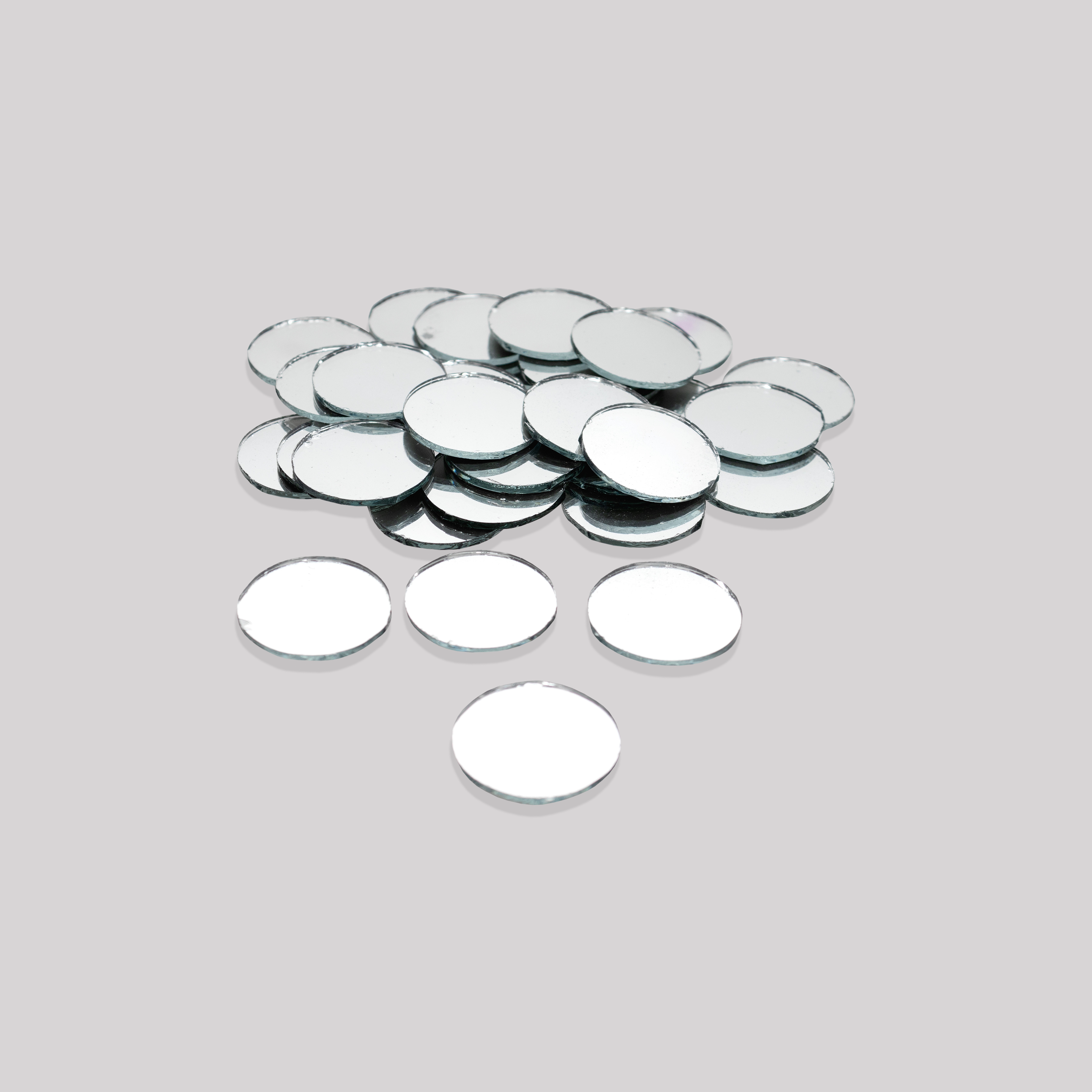 Cut Mirror Round 10Mm 50Gms Approx 236pc