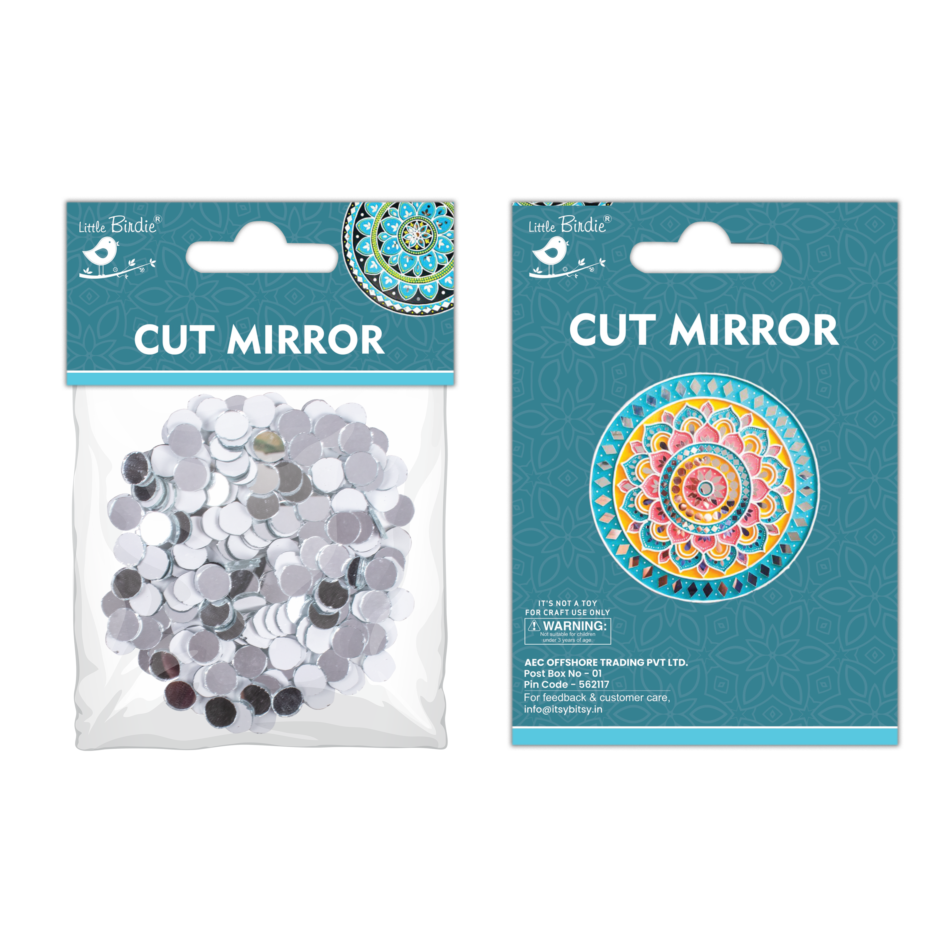 Cut Mirror Round 10Mm 50Gms Approx 236pc