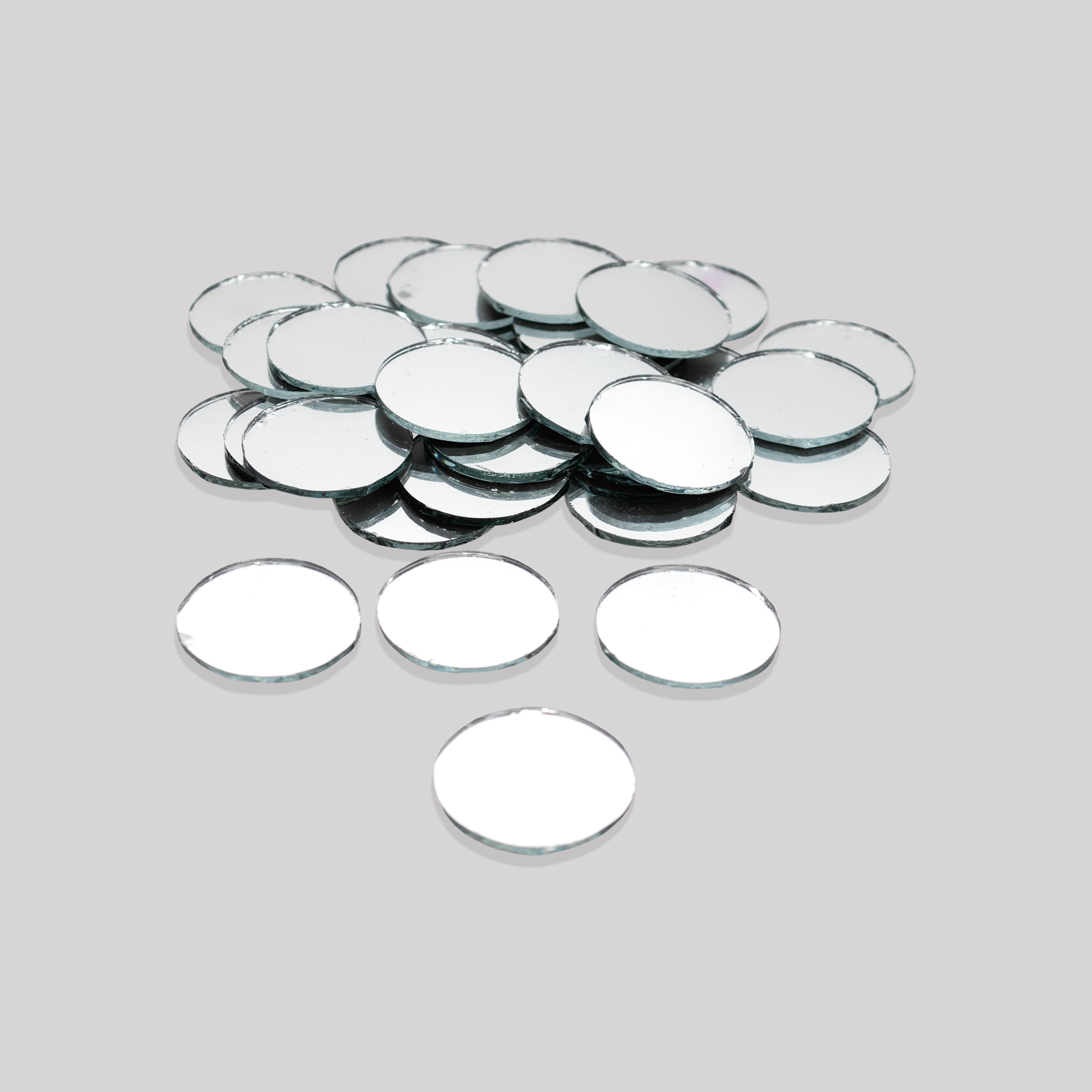 Cut Mirror Round 20Mm 50Gms Approx 57pc