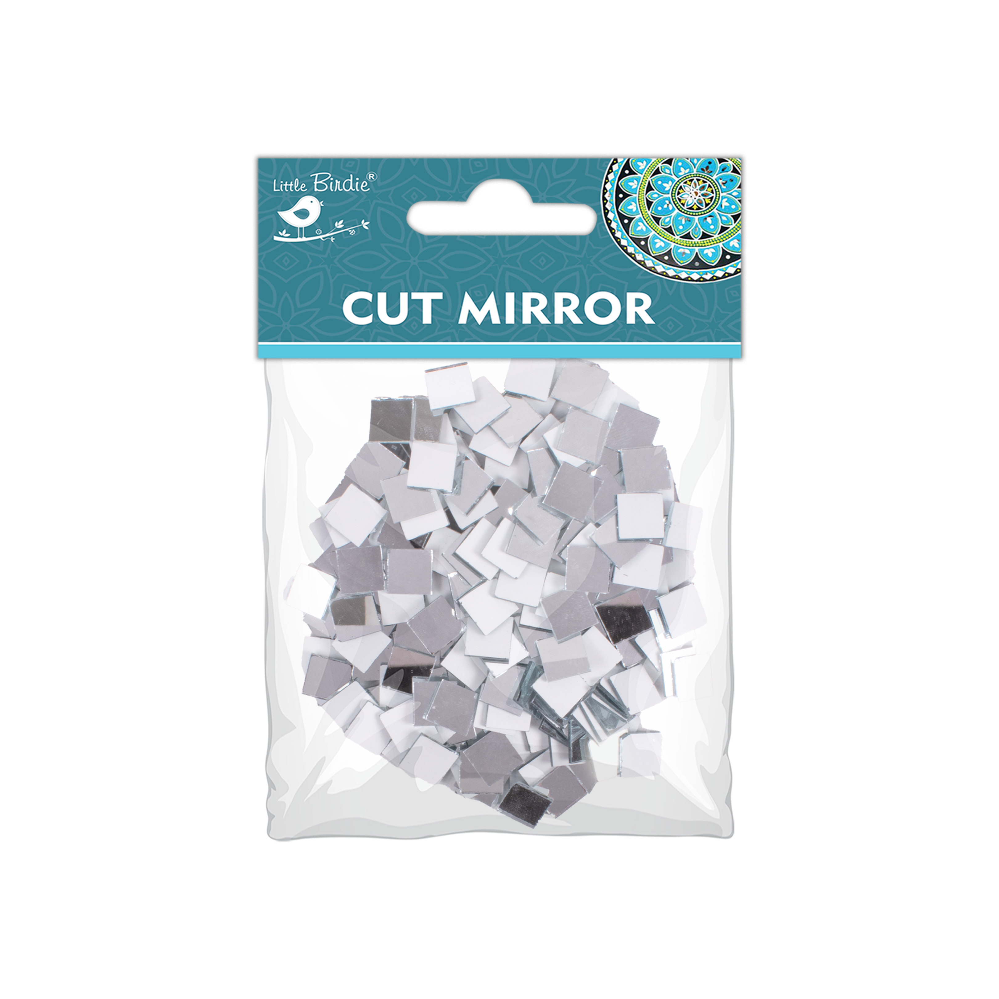 Cut Mirror Square 8Mm 50Gms Approx 262pc
