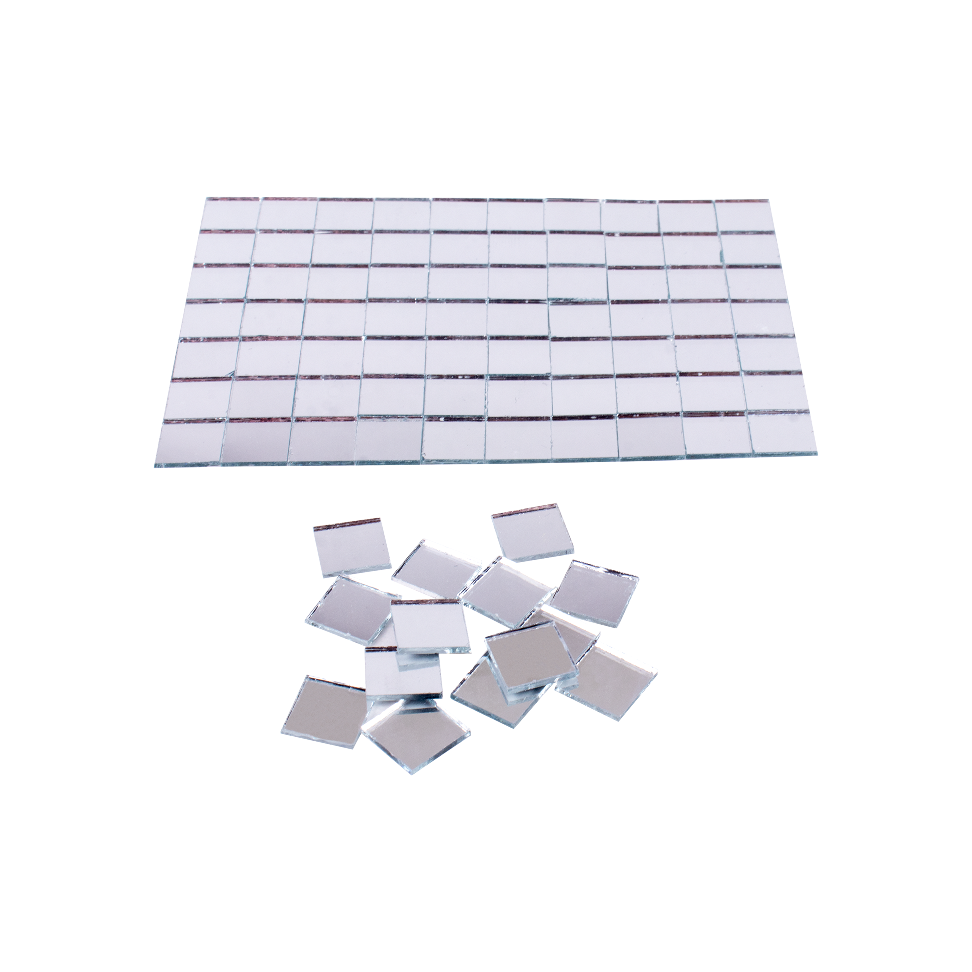 Cut Mirror Square 8Mm 50Gms Approx 262pc