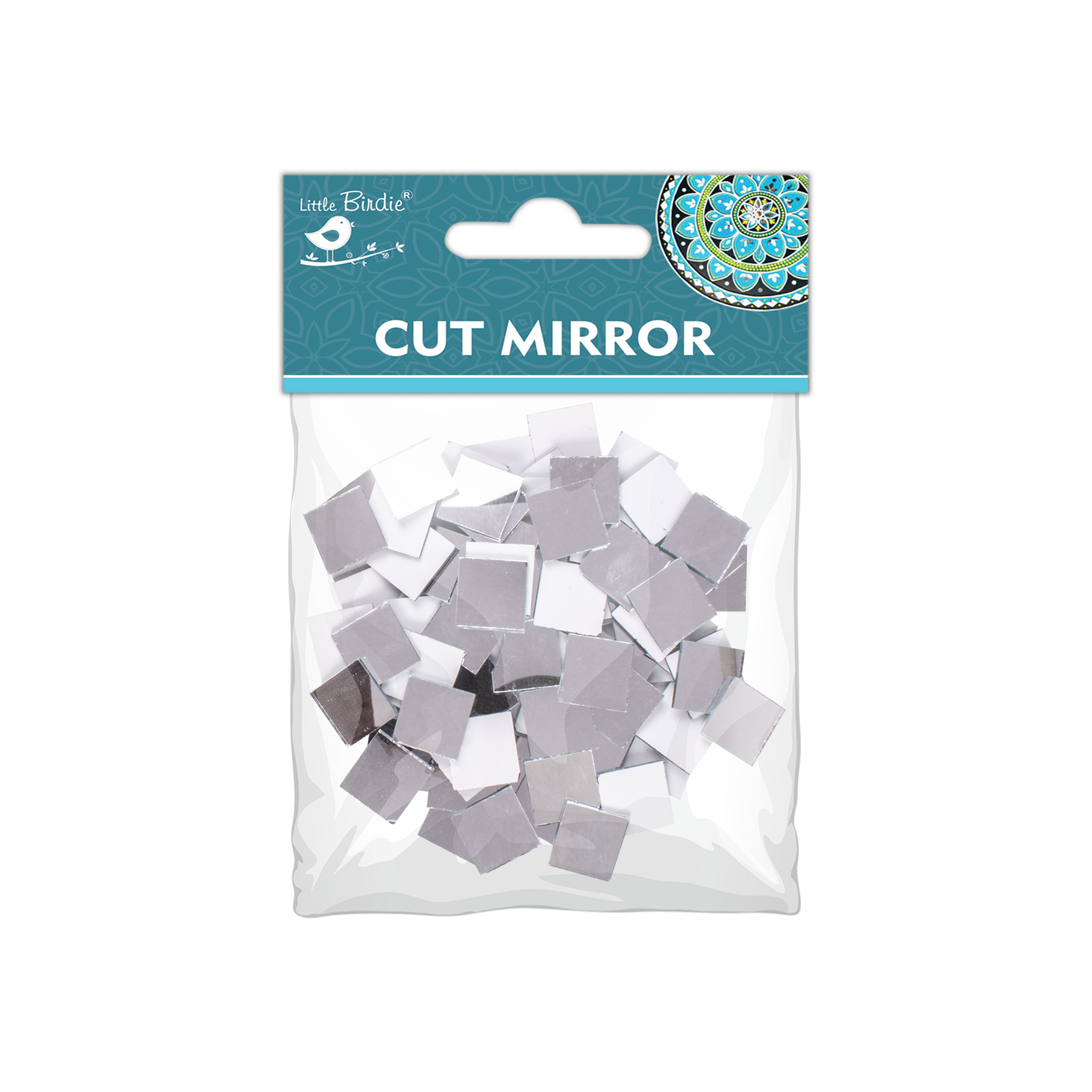 Cut Mirror Square 12Mm 50Gms Approx 118pc