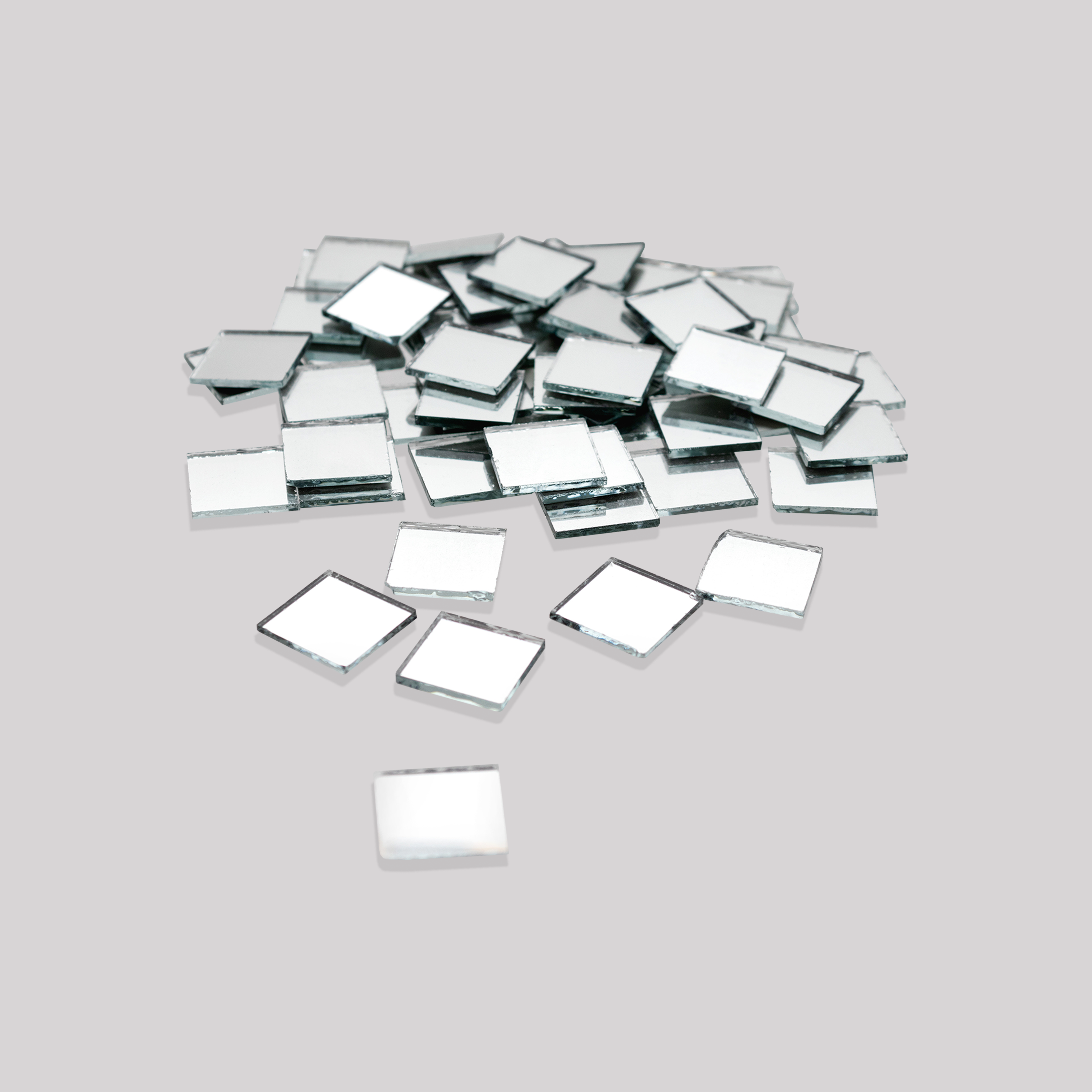 Cut Mirror Square 12Mm 50Gms Approx 118pc