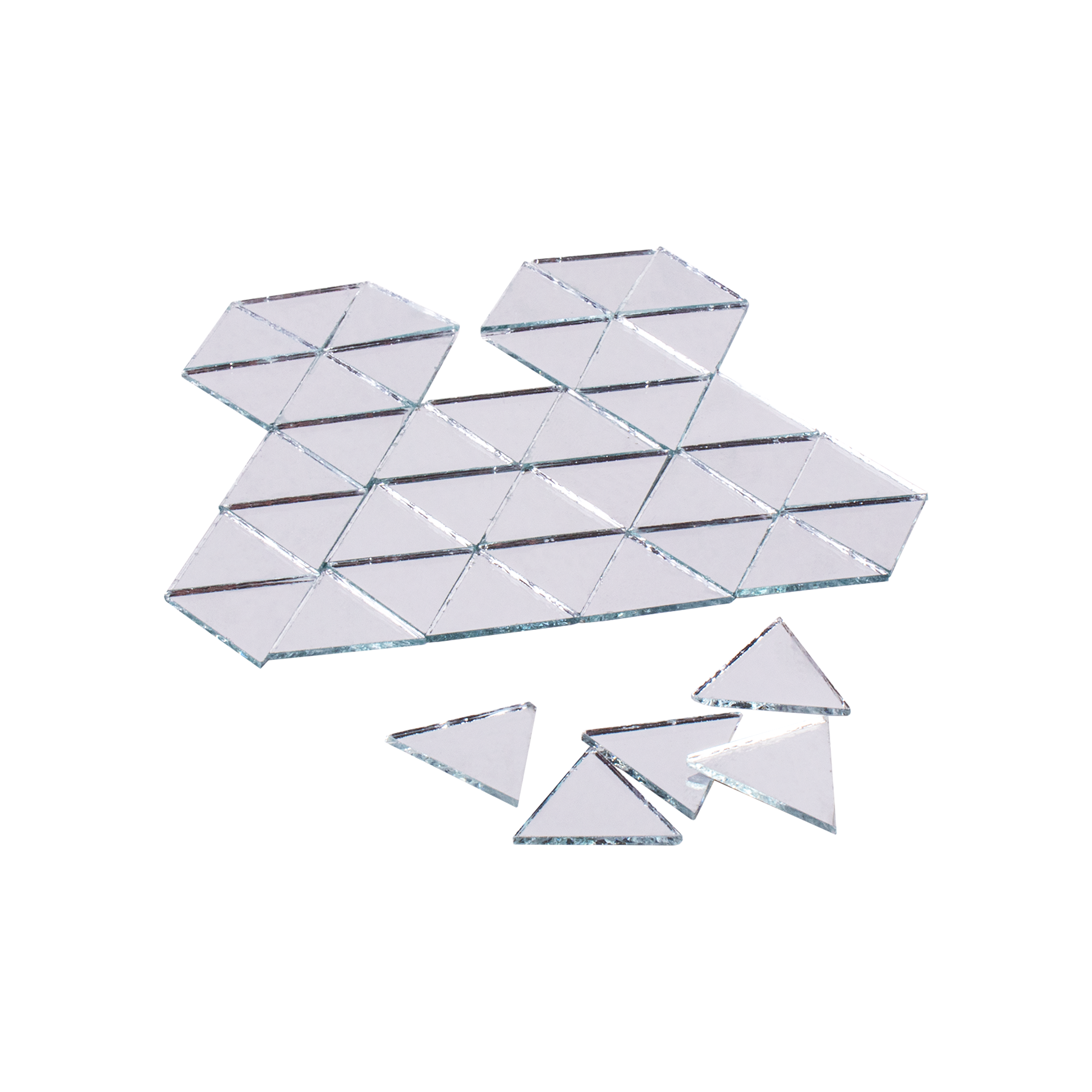 Cut Mirror Triangular 18Mm 50Gms Approx 116pc