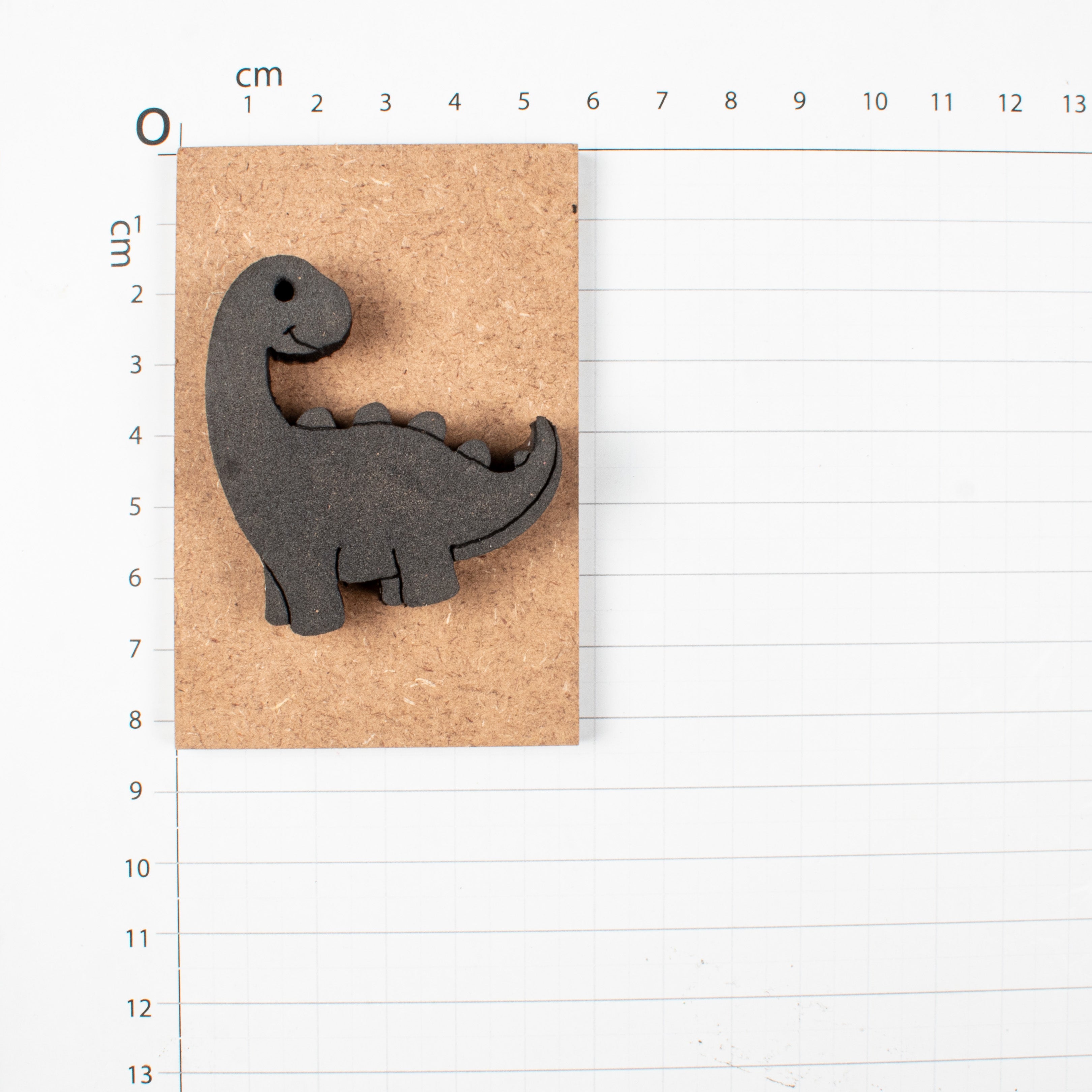 Foam Stamp - Stegosaurus | 5.1cm x 4.5cm | 10mm Thick (MDF Base 5.5mm thick rectangle 8.2 x 5.9cm 1pc