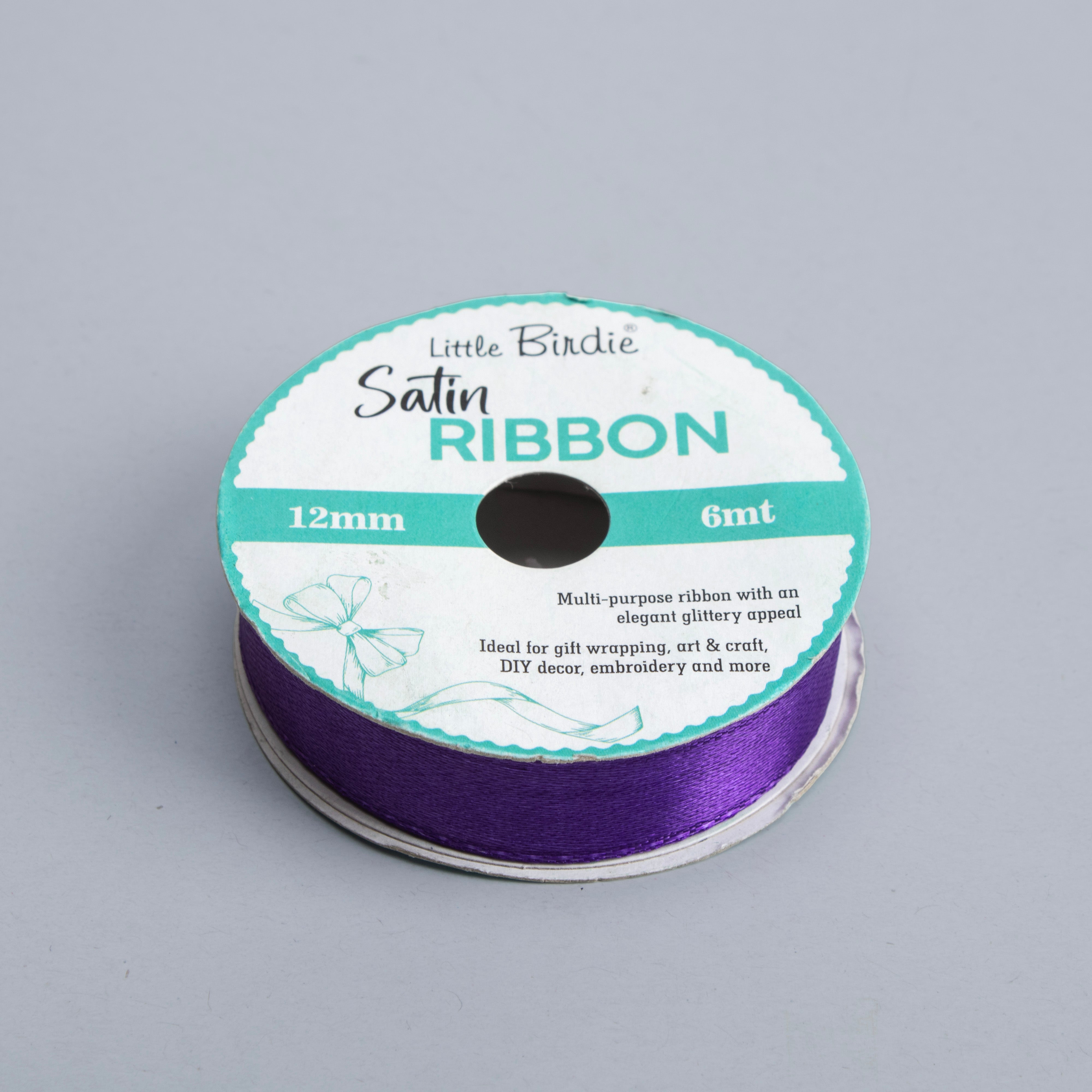 Satin Ribbon 12mm Indigo 6mtr 1Roll