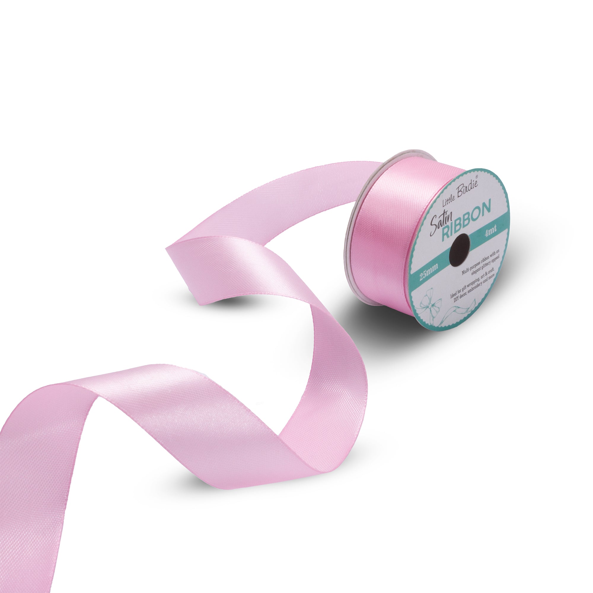 Satin Ribbon | 25mm | Baby Pink | 4 Meter - 1 Roll