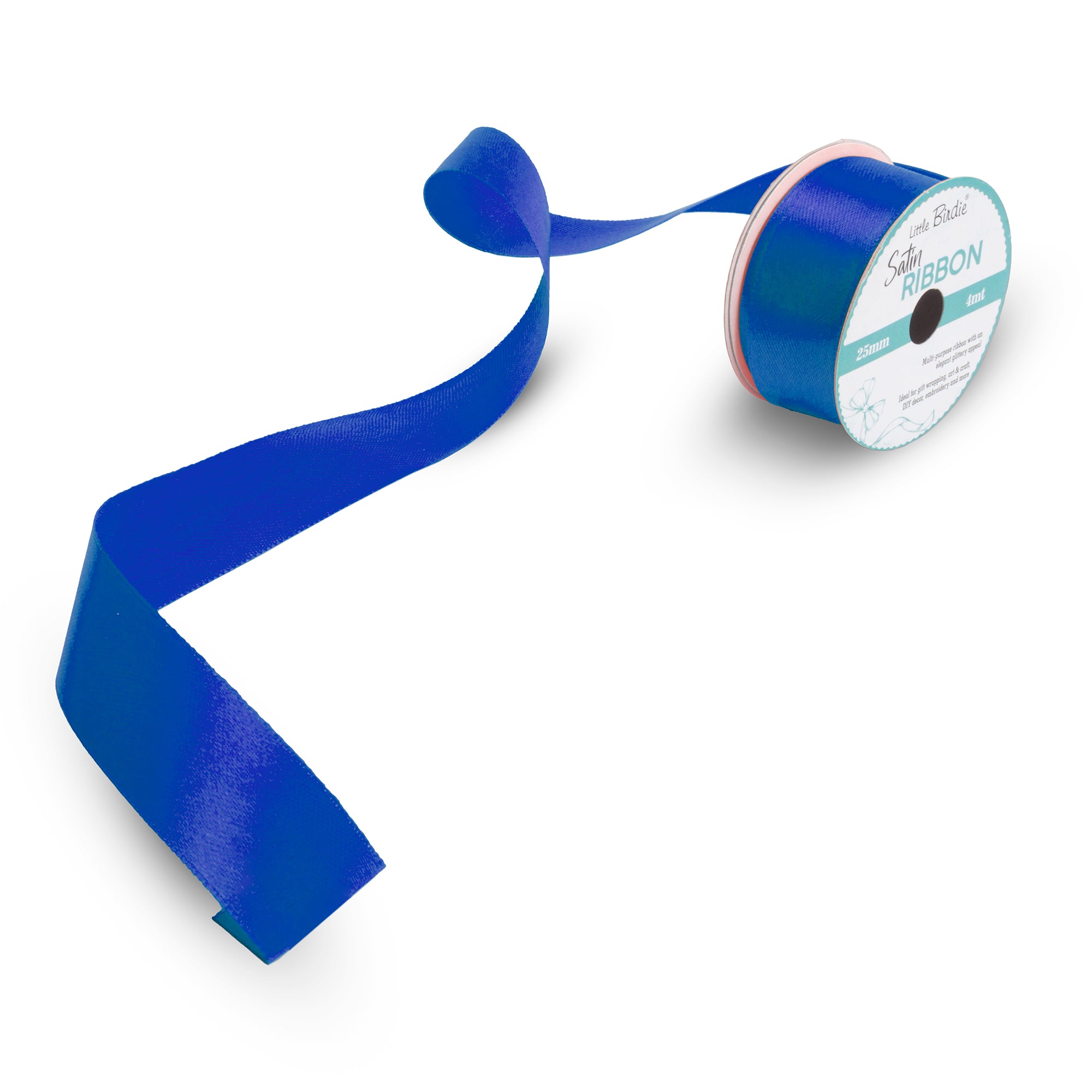 Satin Ribbon | 25mm | Royal Blue | 4 Meters - 1 Roll