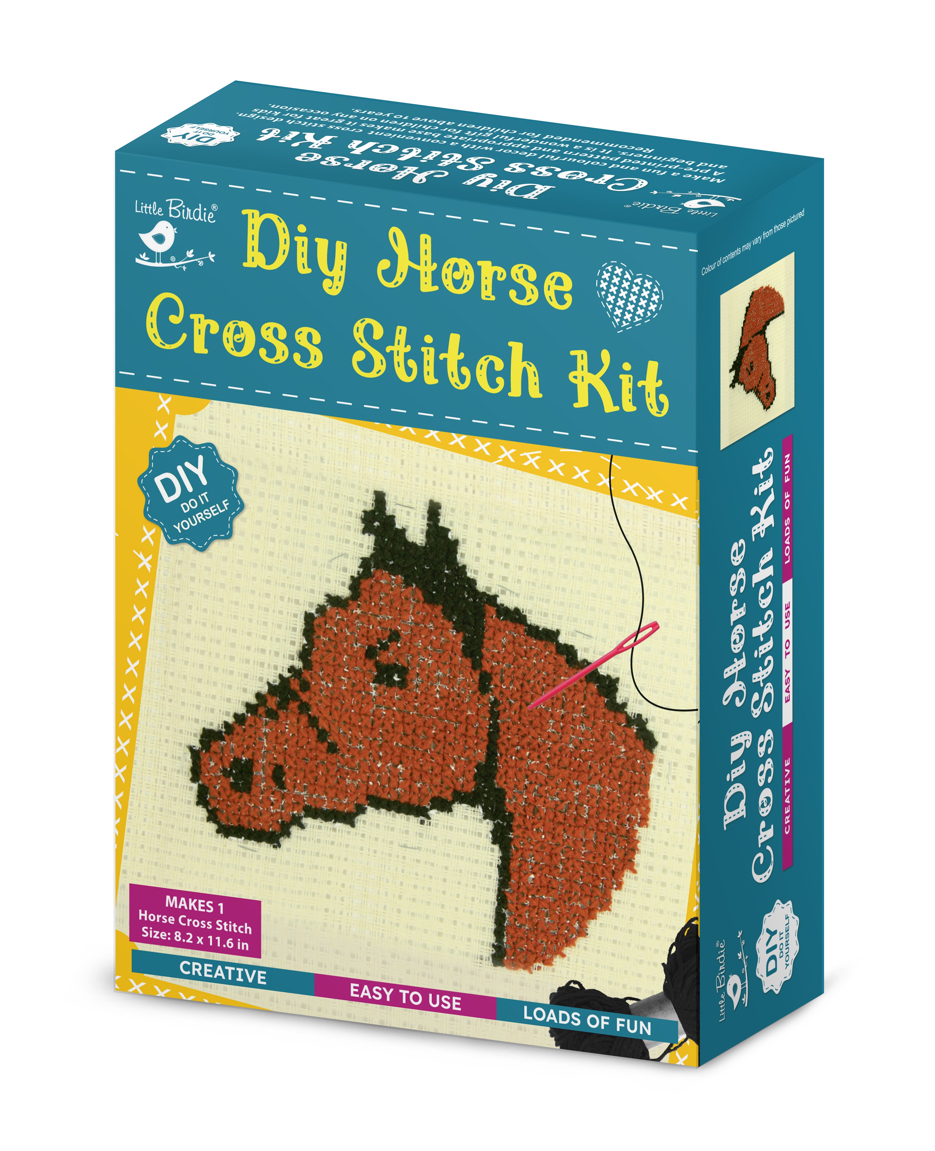 Diy Cross Stitch Horse Kit 1 Box Lb
