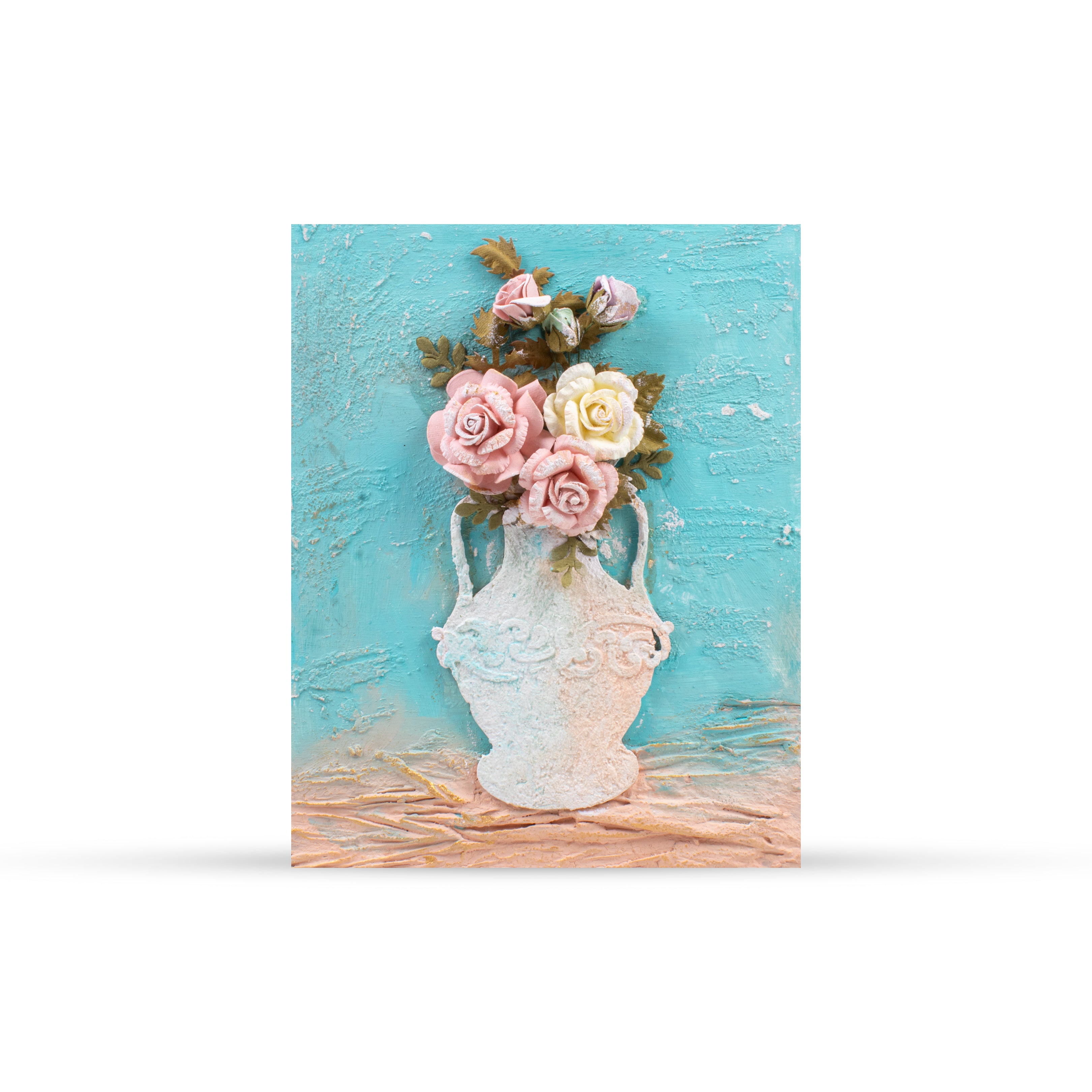 DIY Mixed Media Decor Kit - Rose Vase, 1 Box