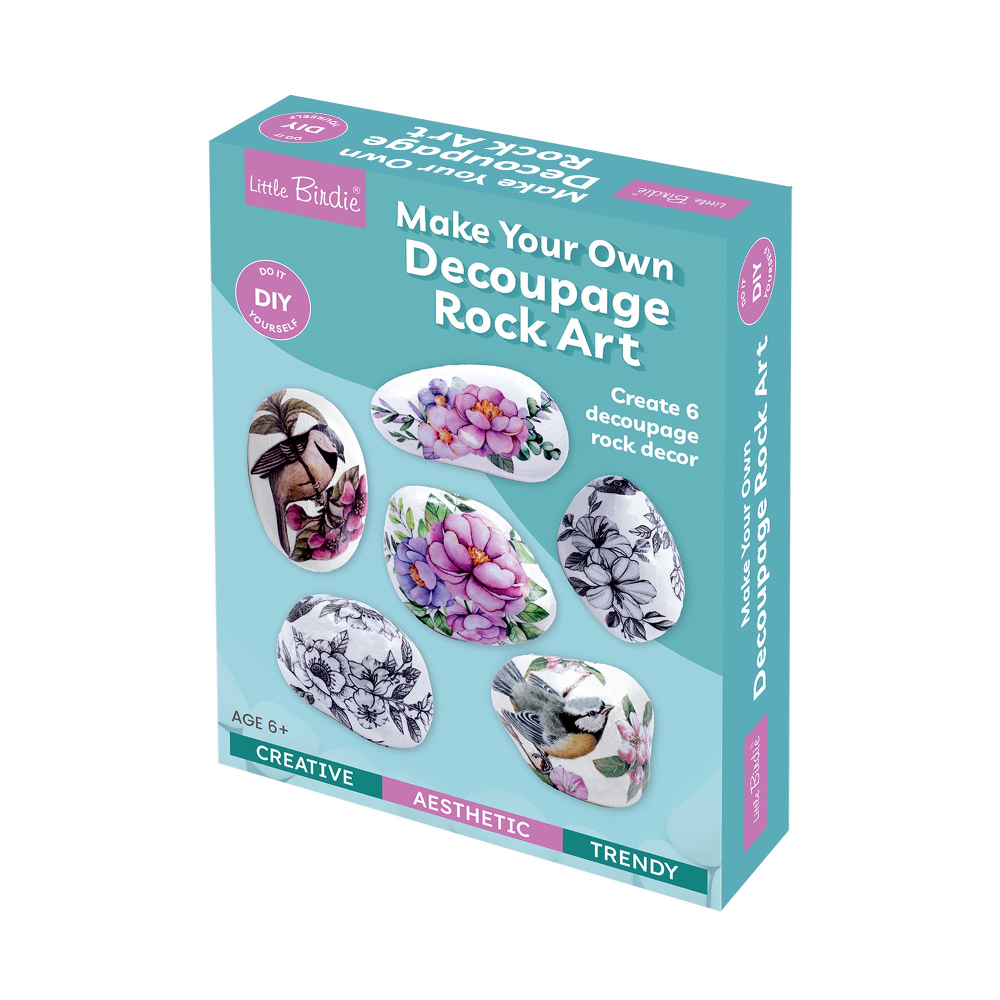 DIY Decoupage Rock Art Kit 1 Box