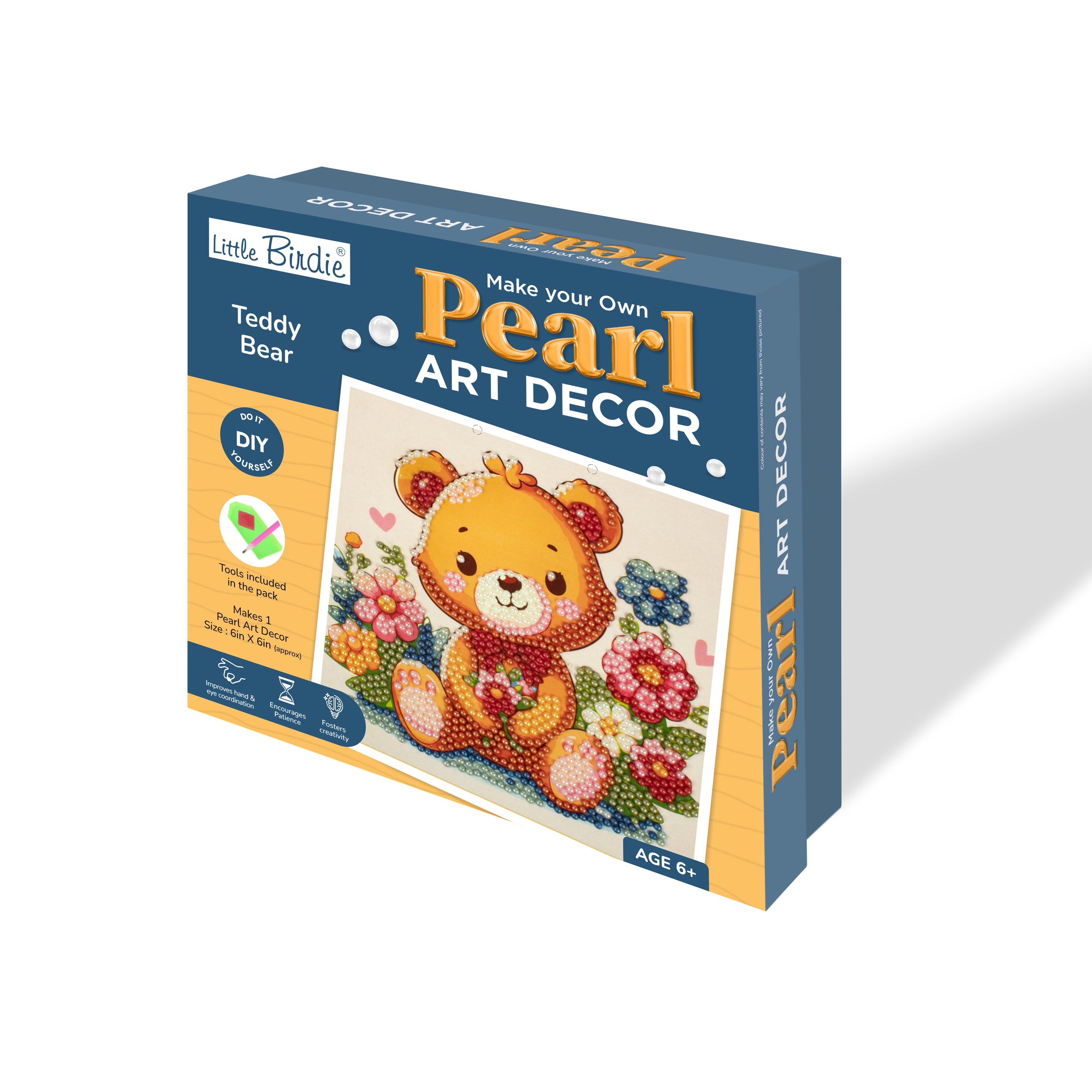 DIY Make Your Own Pearl Art Decor Kit Teddy Bear 1 Box