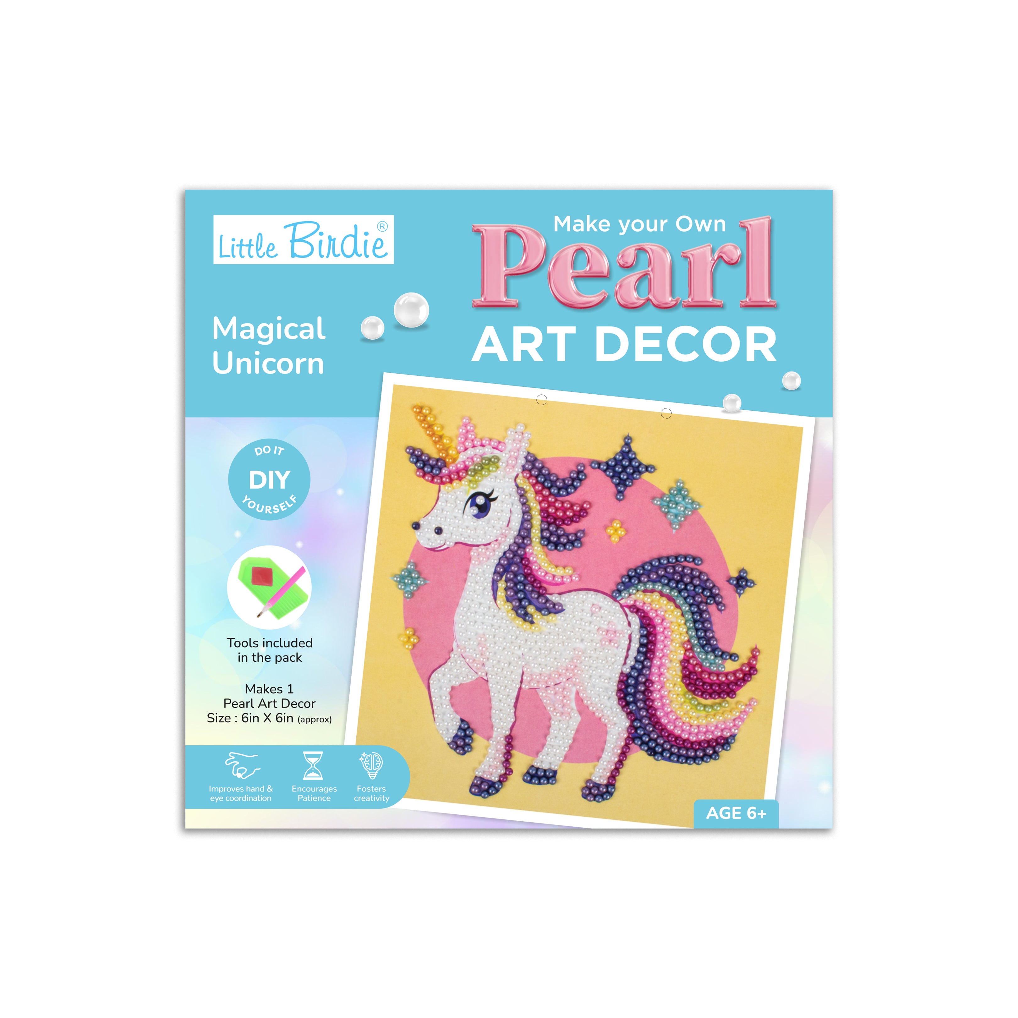 DIY Make Your Own Pearl Art Decor Kit Magical Unicorn 1 Box