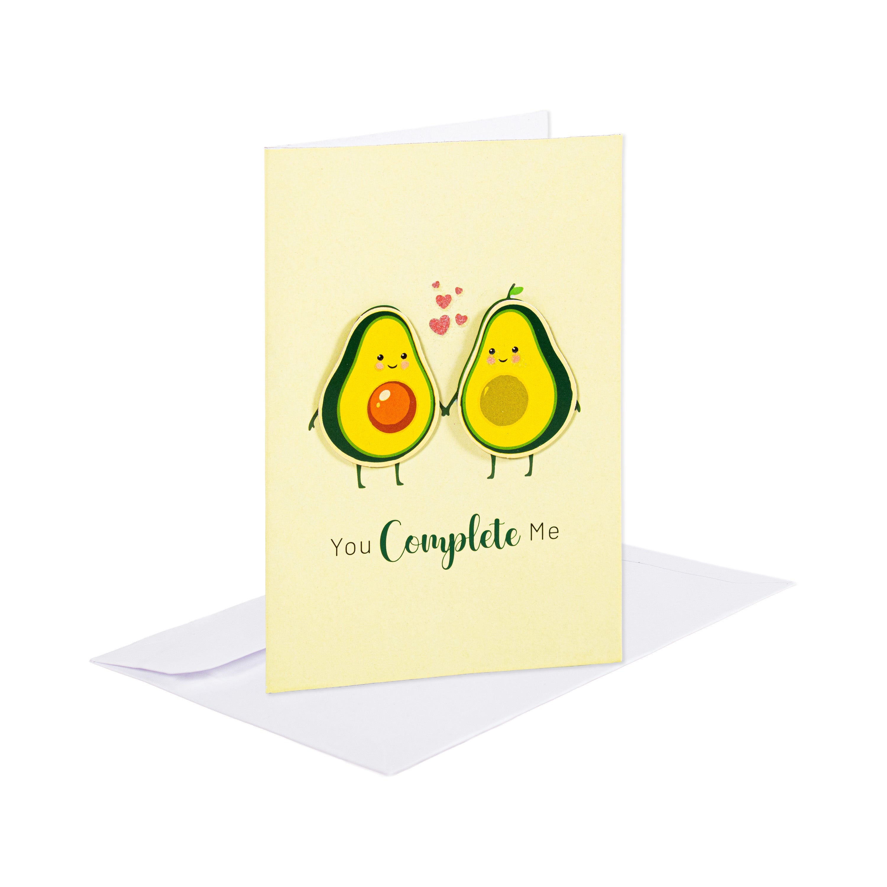 Greeting Card & Envelope You Complete Me 4 X 6inch Approx 2pc