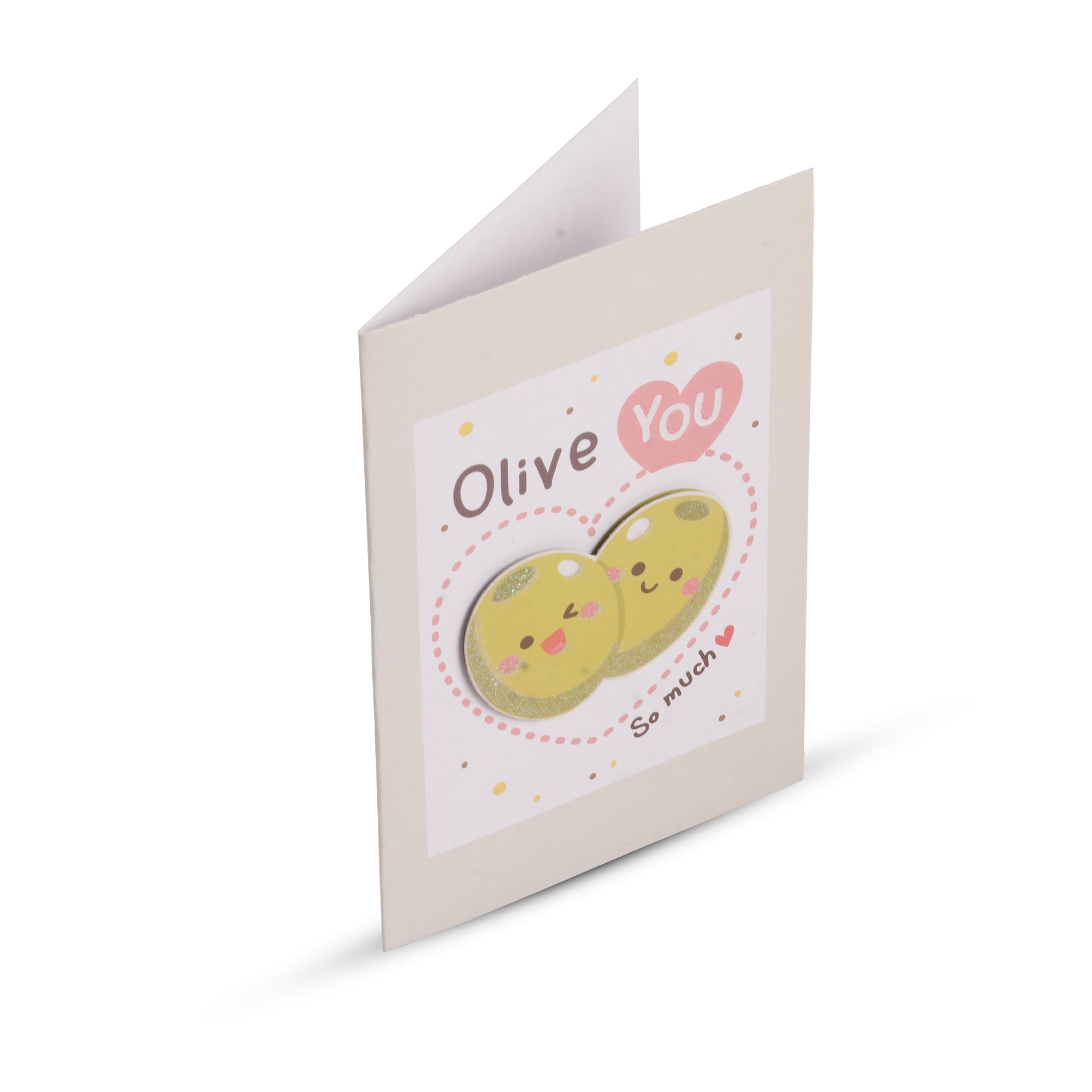 3D Greeting Card & Envelope Olive You 4 X 6inch