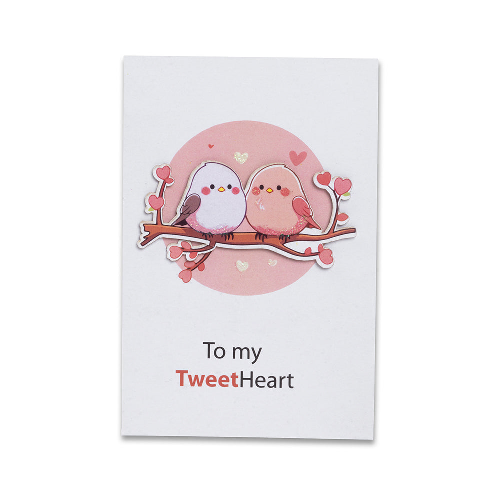 3D Greeting Card & Envelope Tweetheart 4 X 6inch