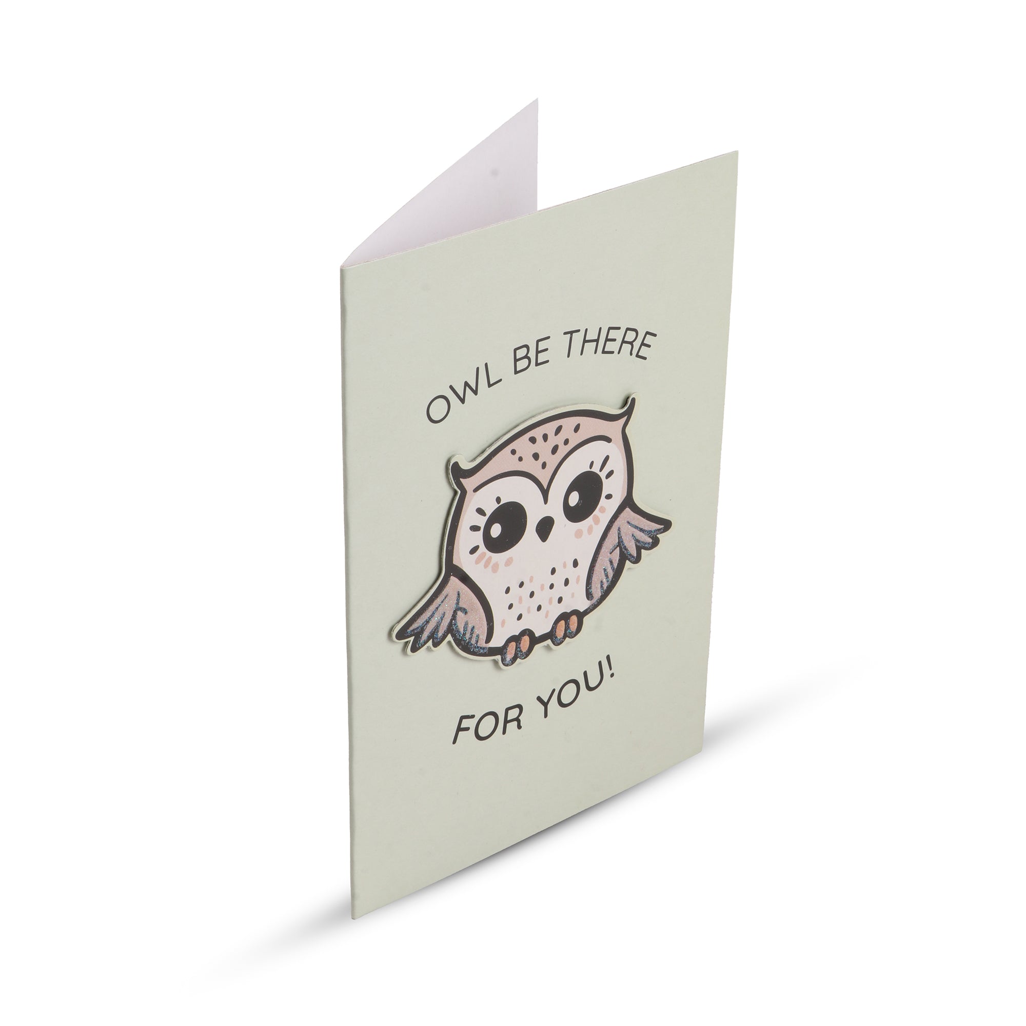 3D Greeting Card & Envelope Owl be there 4 X 6inch