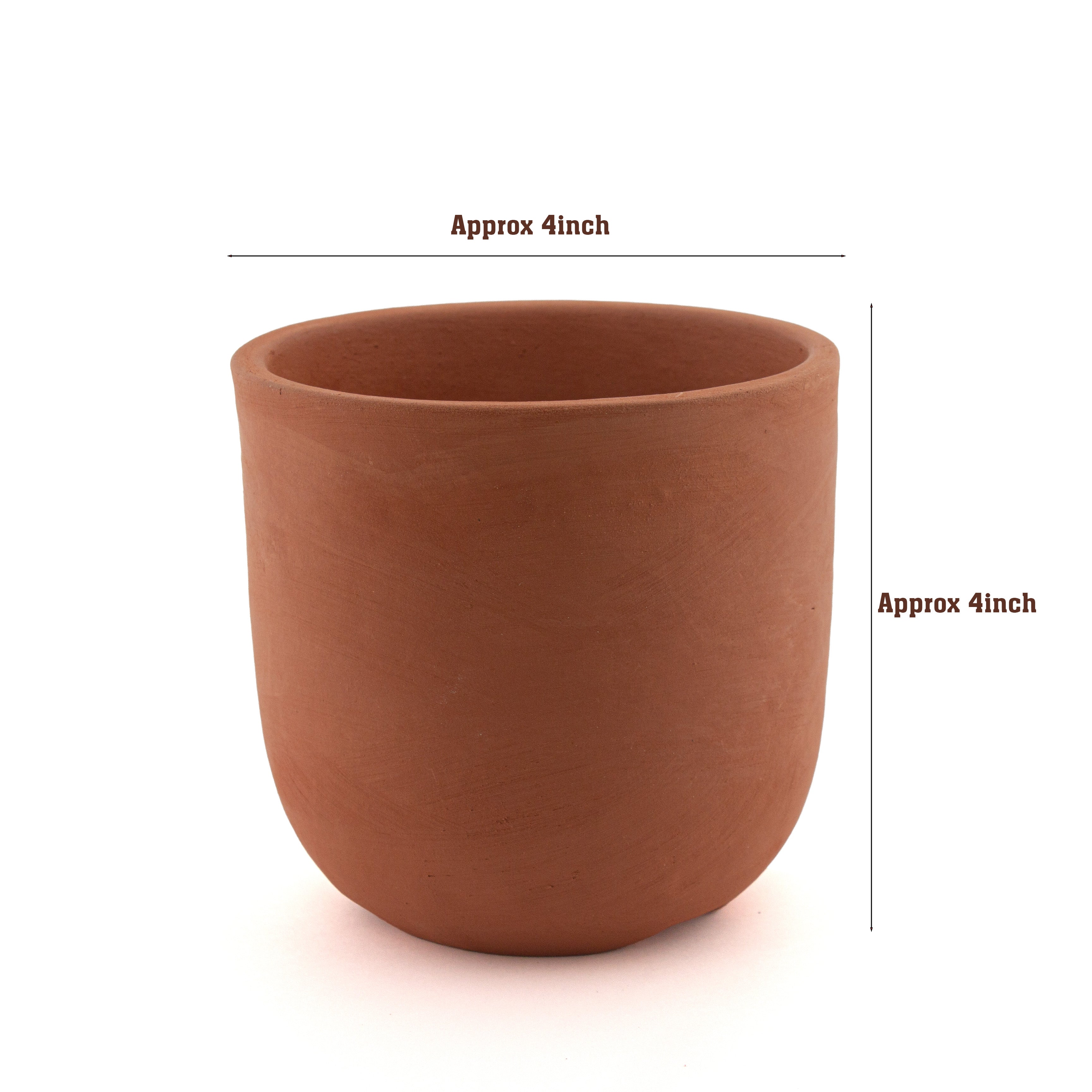 Terracotta Pot - Bowl Shape, H10 X W10.2cm, 1pc
