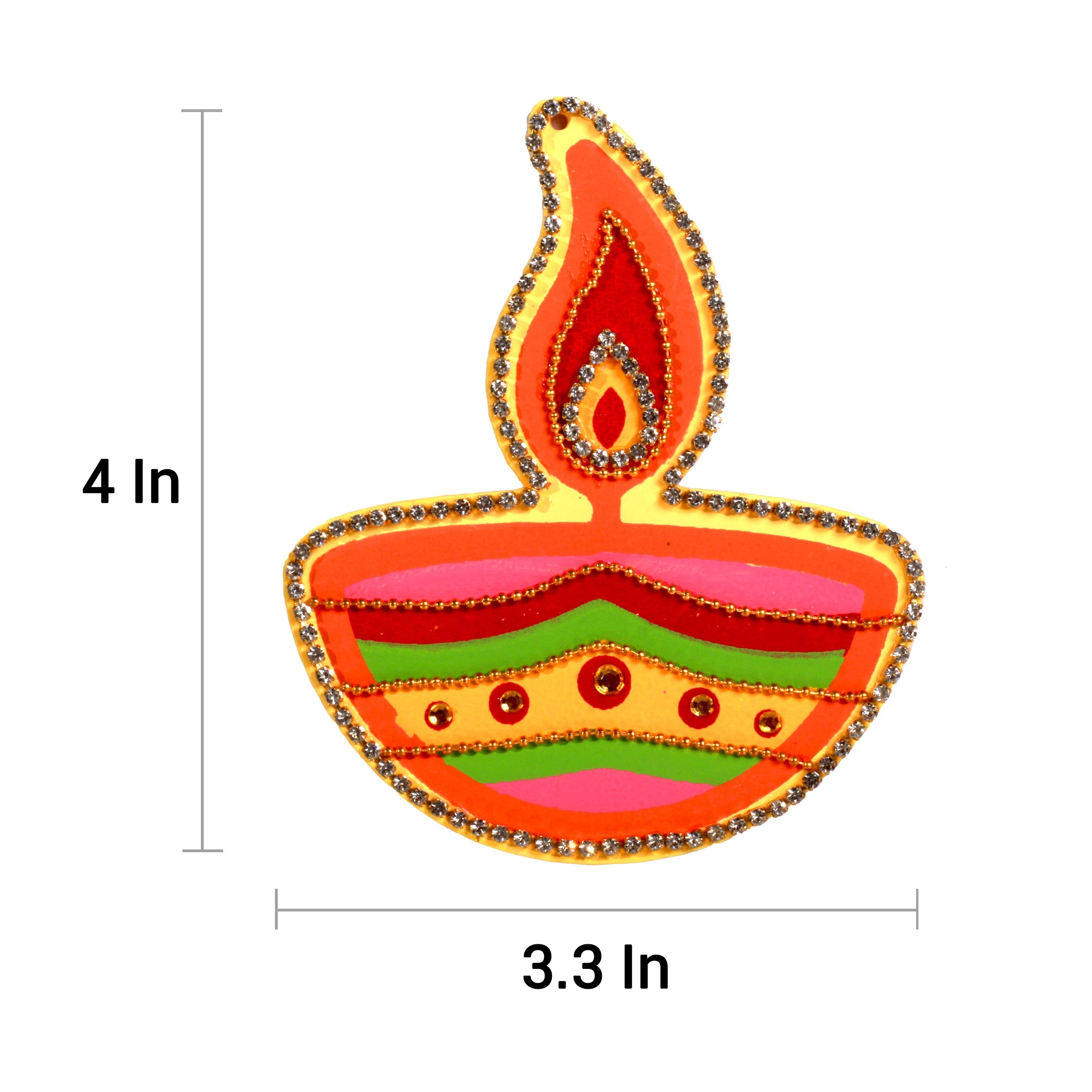 Festive Lamp Approx 4 X 3.3inch 2mm Thick 1pc
