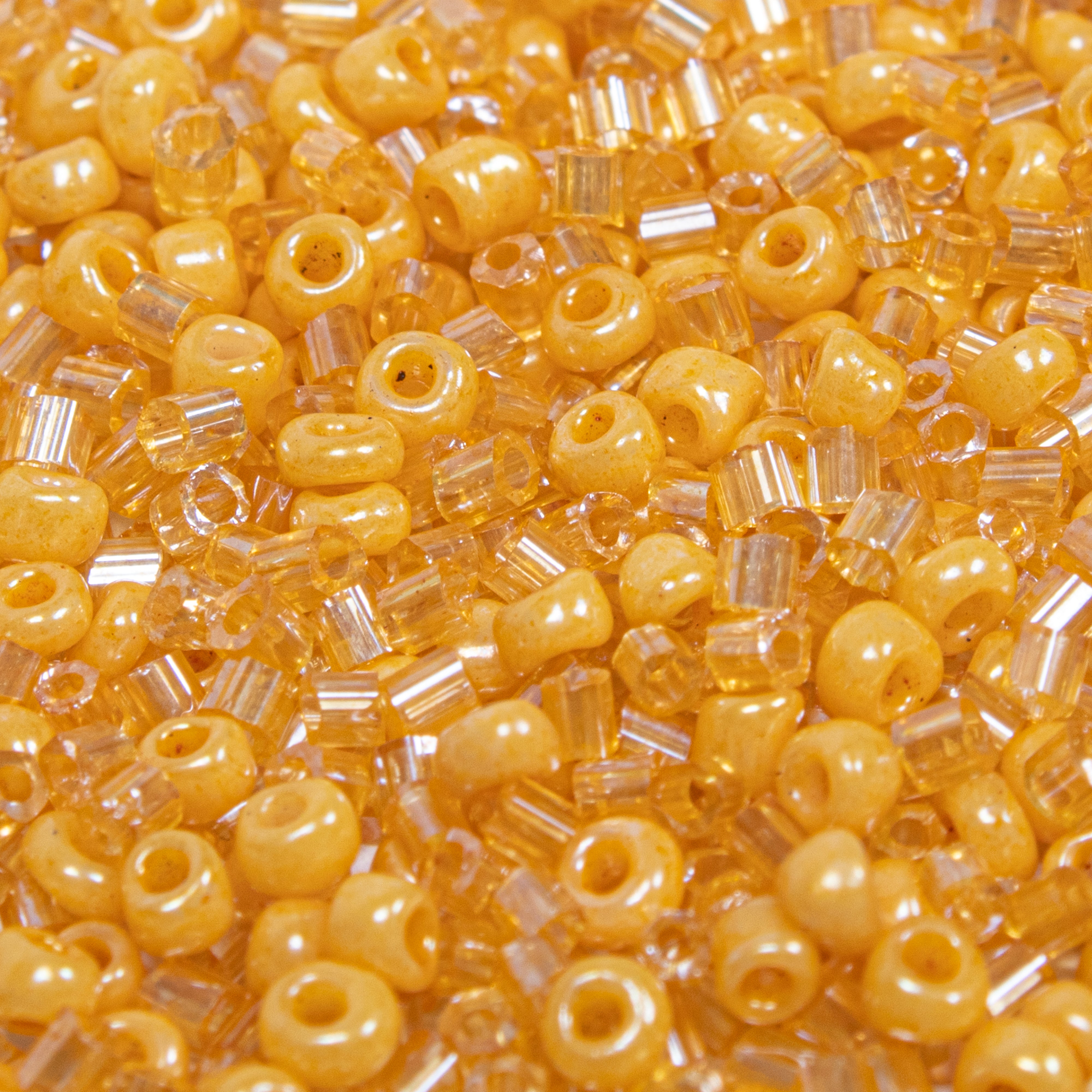 Seed Beads (White, Parrot Green & Yellow) 2mm 3 layer Each 10grm