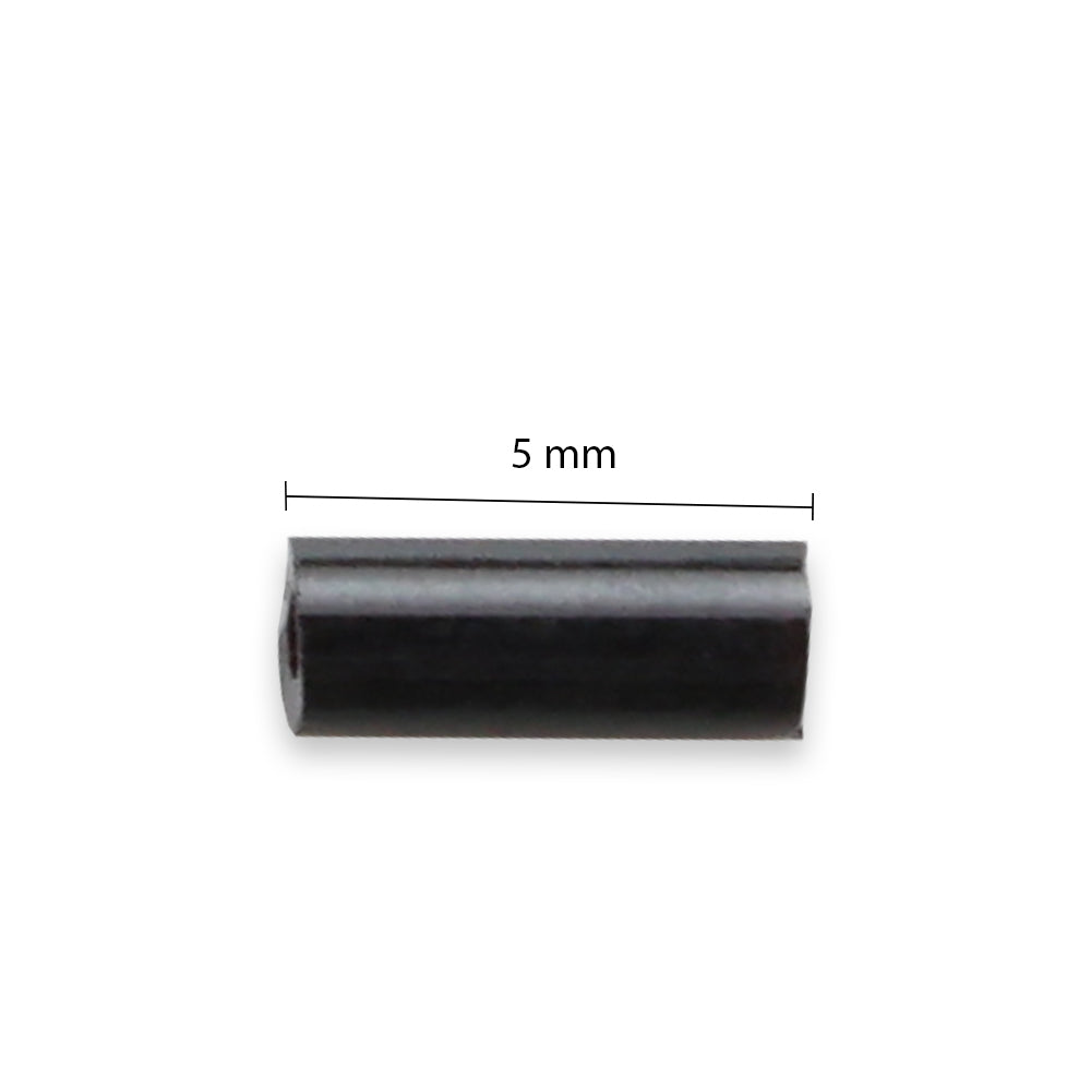 Bugle Beads Charcoal black 5mm 30g