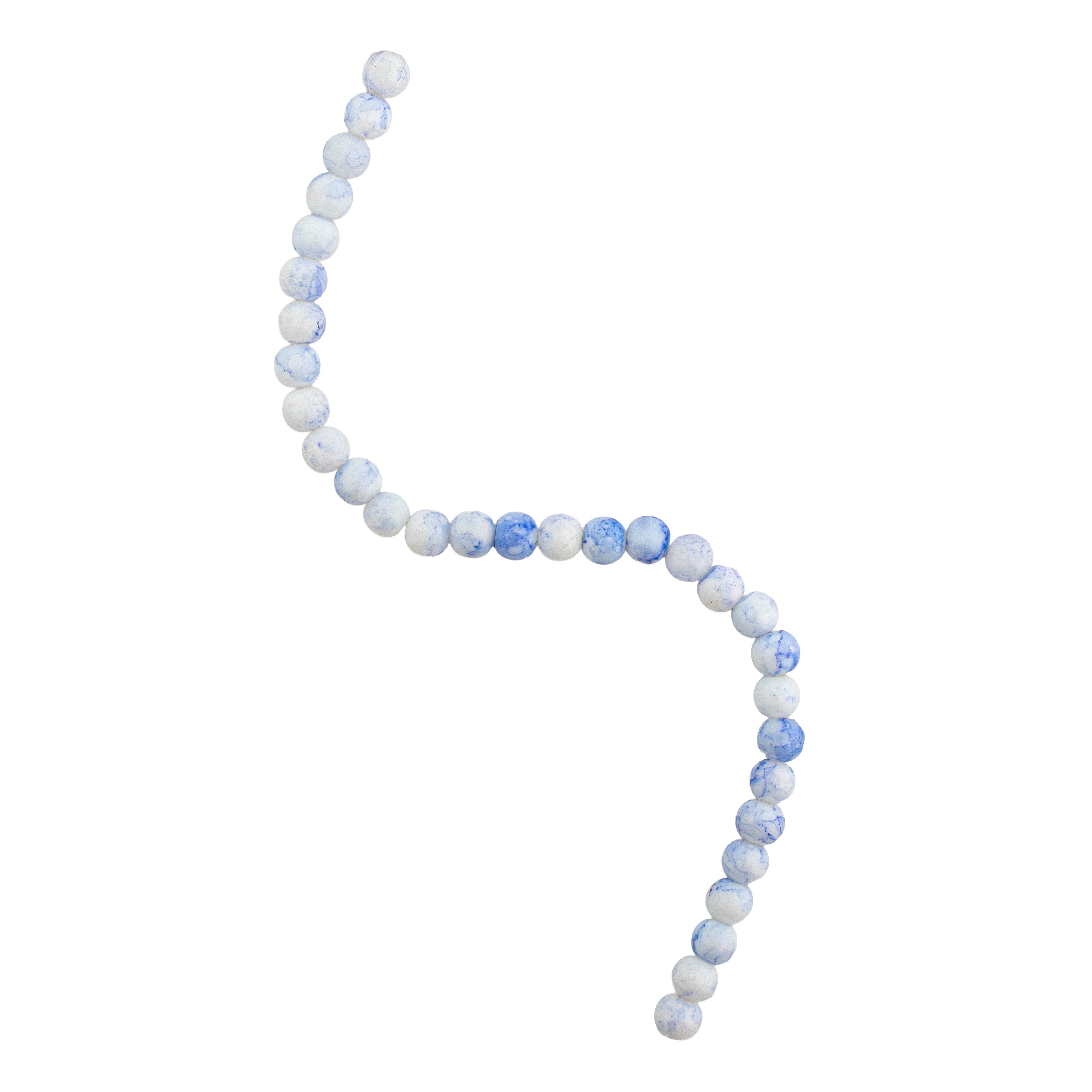 Acrylic Marble Beads Azure Fusion 1 String