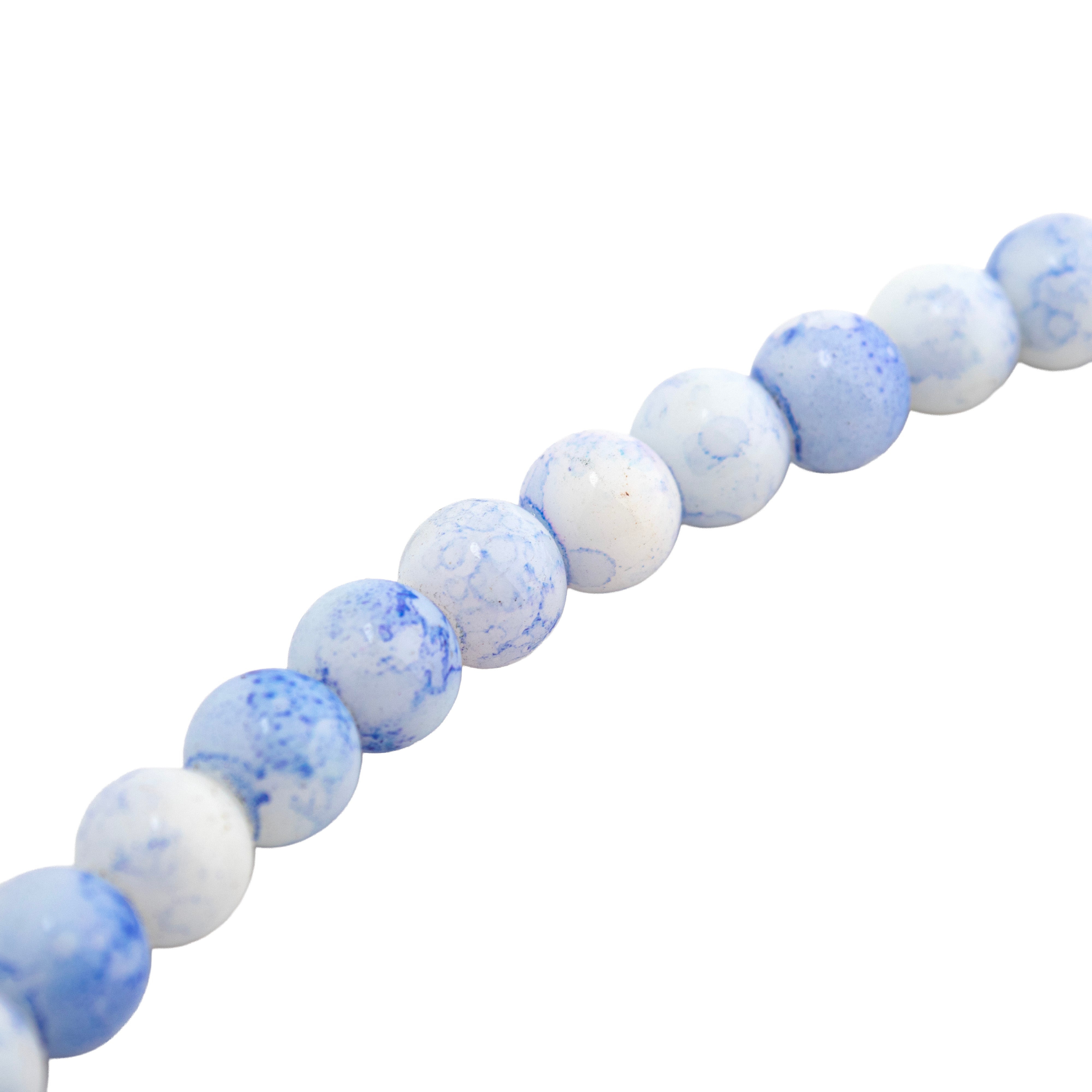 Acrylic Marble Beads Azure Fusion 1 String