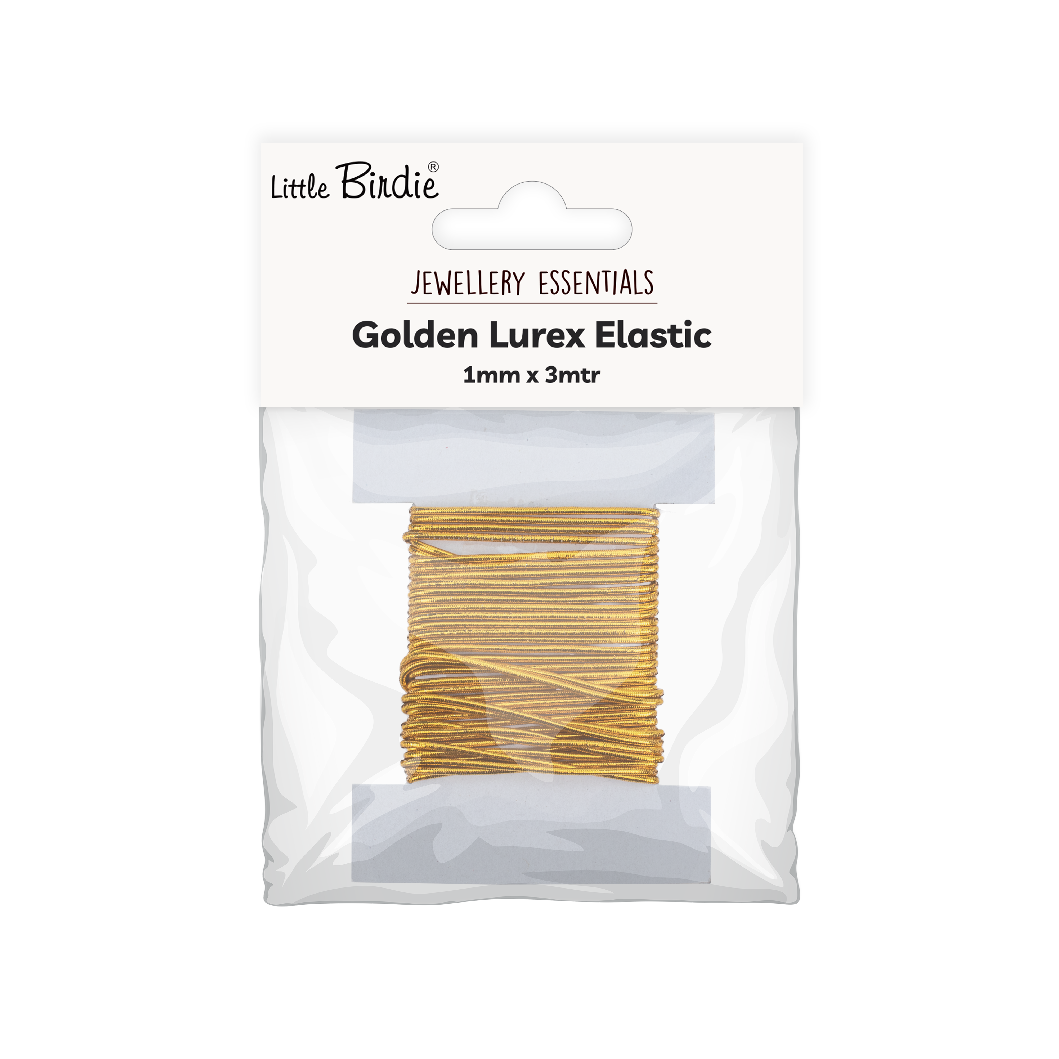Lurex gold elastic 1mm 3mtr