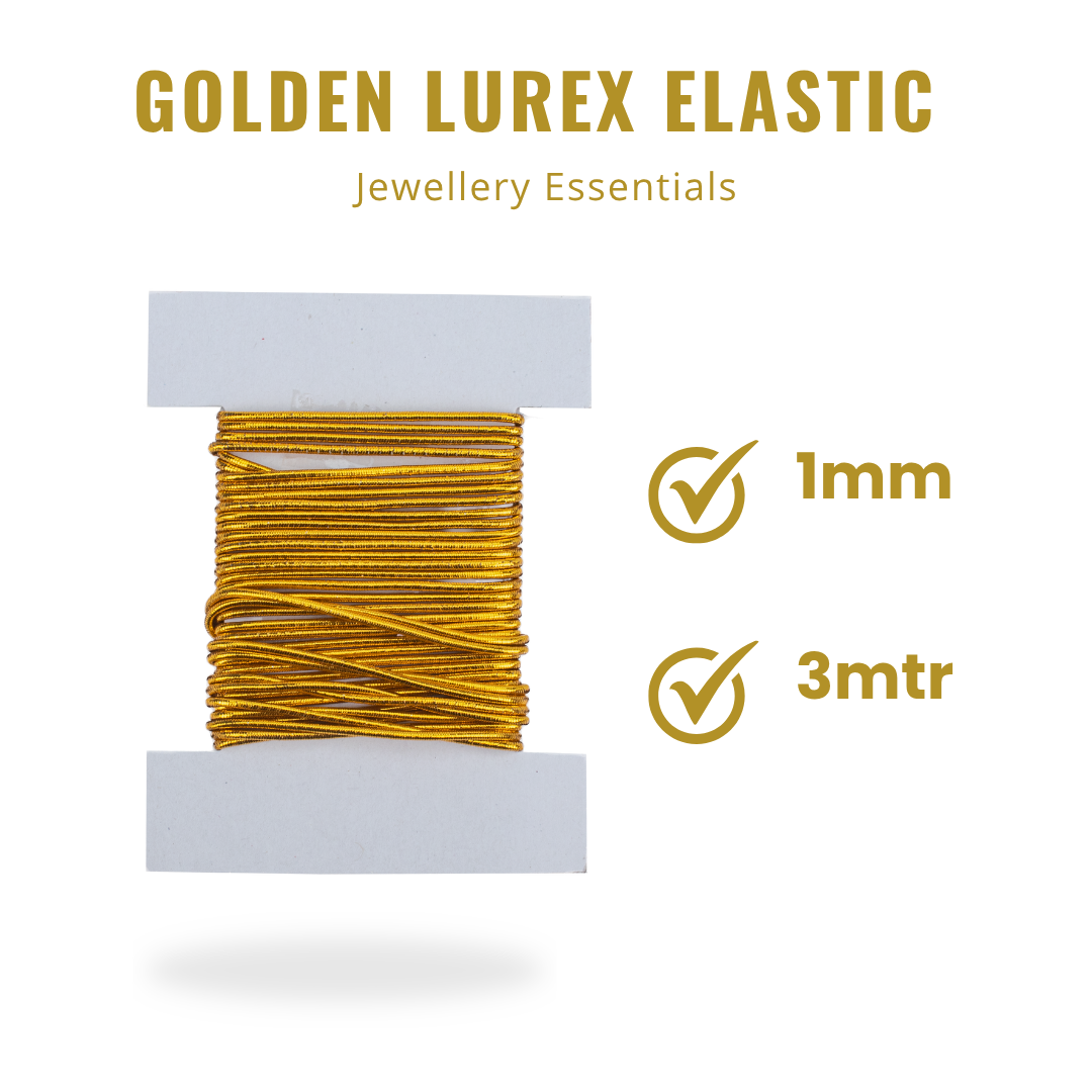 Lurex gold elastic 1mm 3mtr