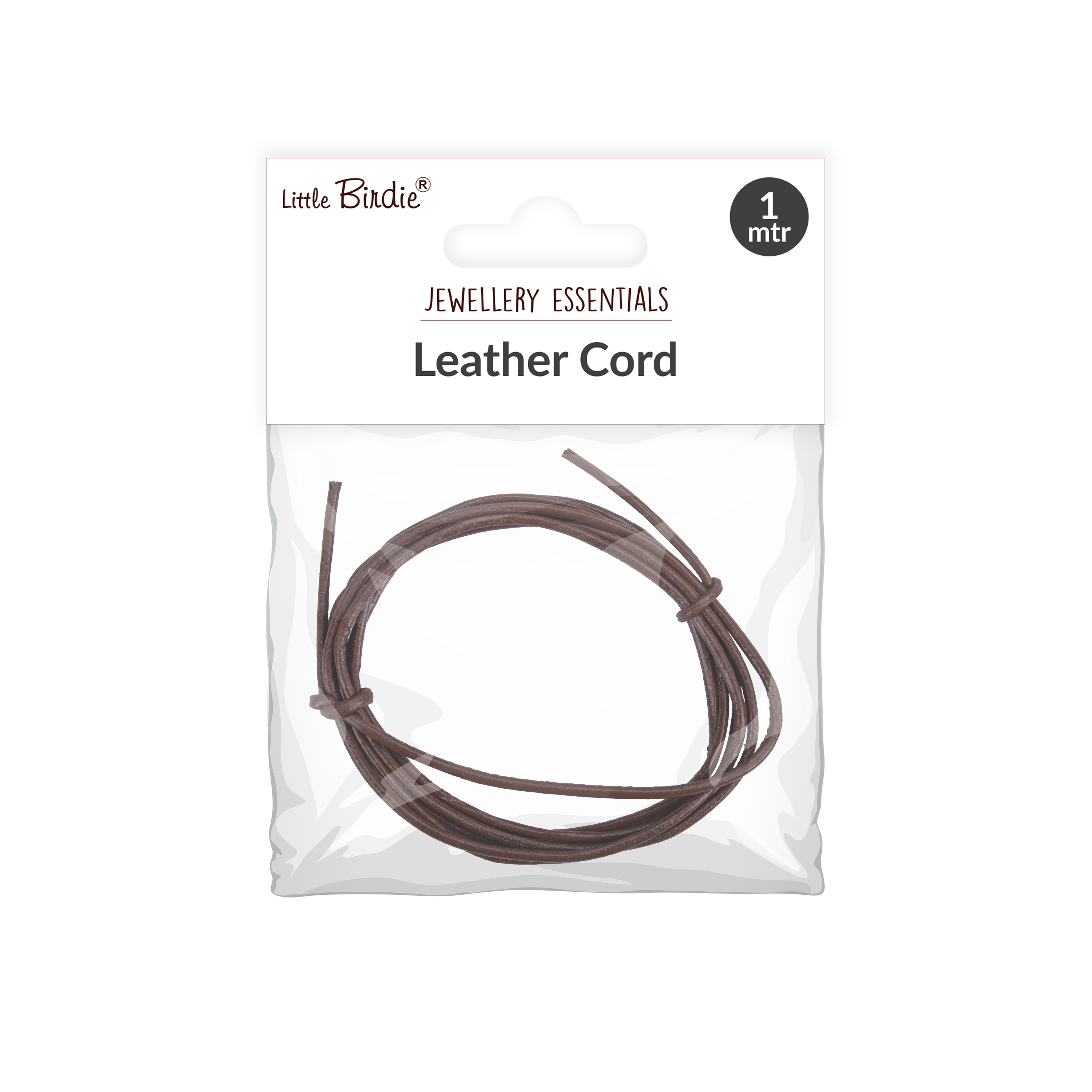 Leather Cord Brown 1mm 1mtr