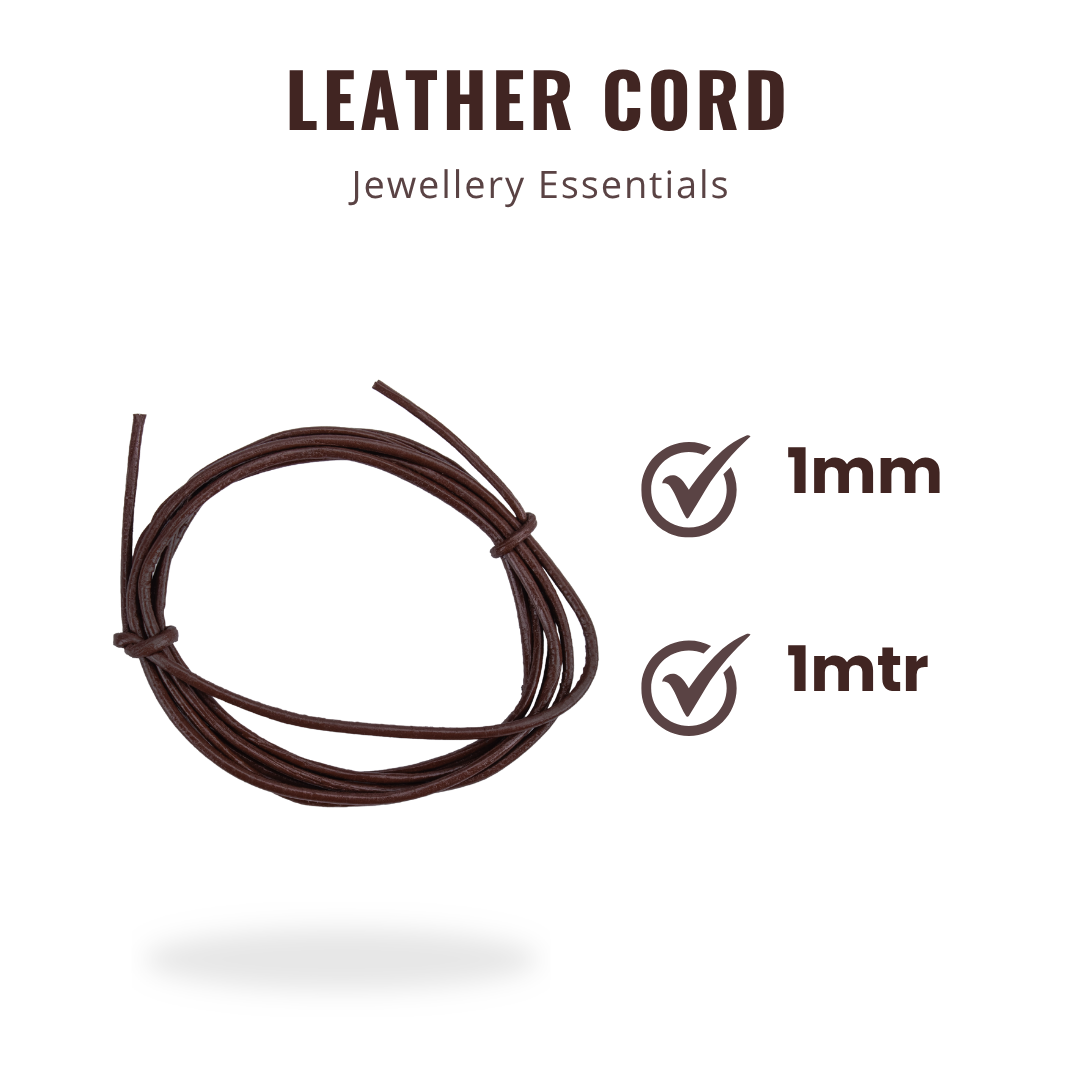 Leather Cord Brown 1mm 1mtr