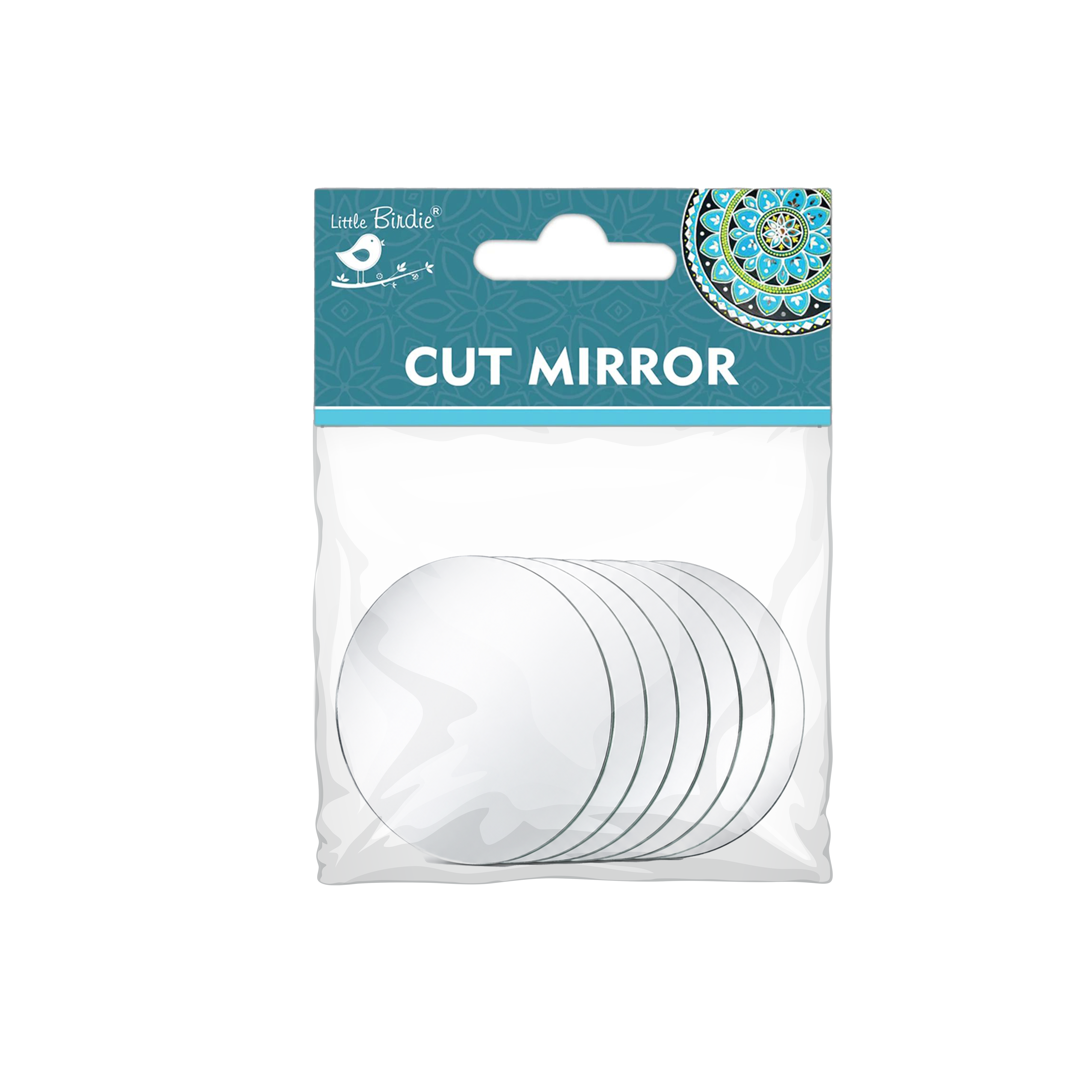 Cut Mirror Round 40mm dia 50gms Apx 20pc