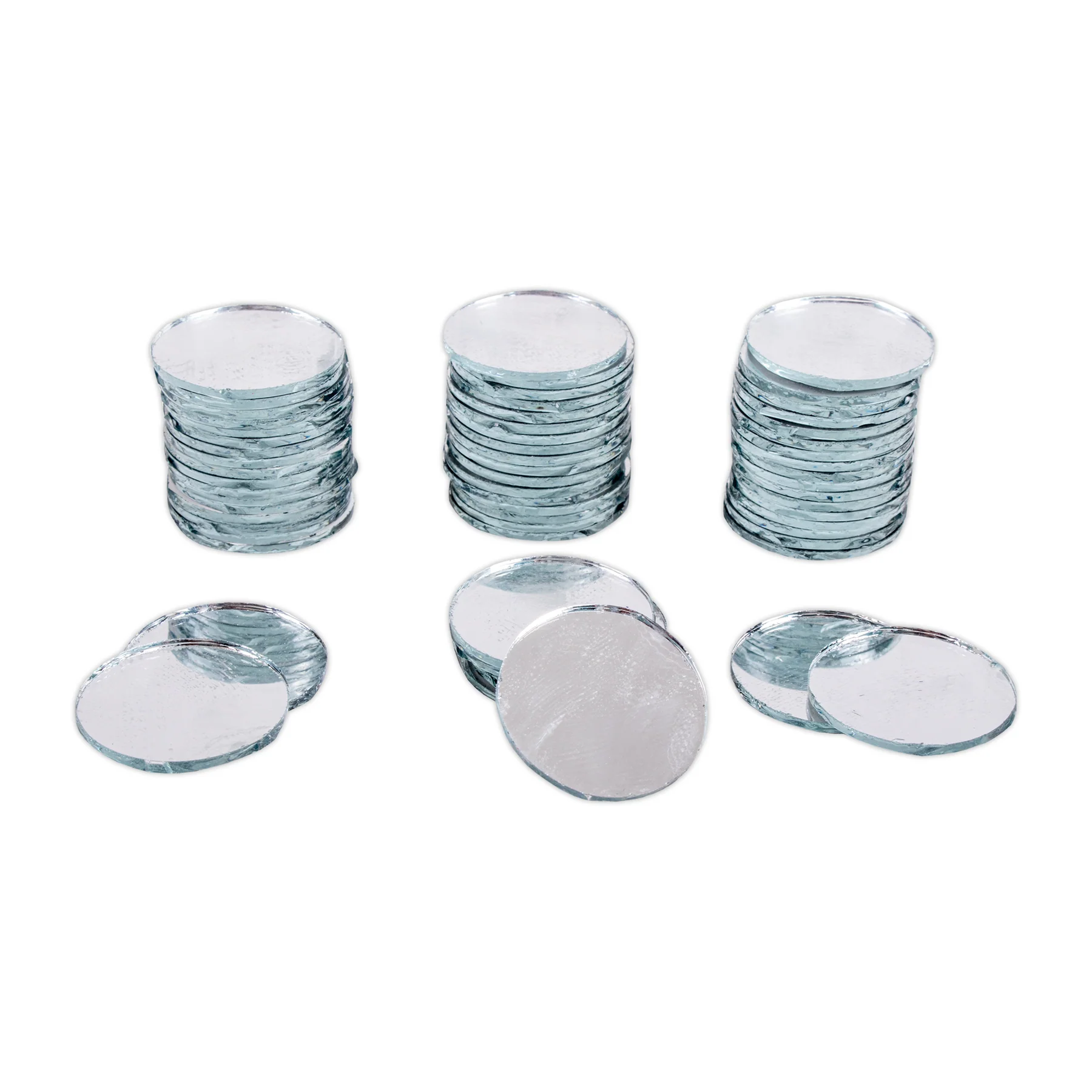 Cut Mirror Round 40mm dia 50gms Apx 20pc