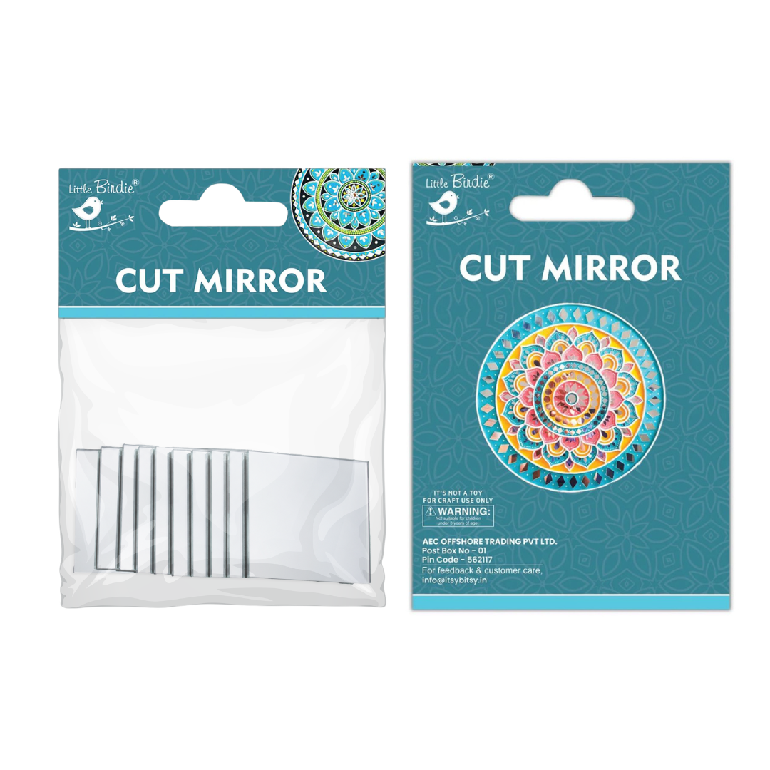 Cut Mirror Square 30mm 50gms Apx 20pc