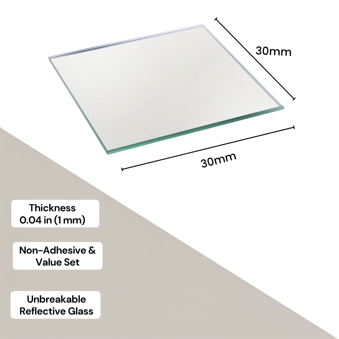 Cut Mirror Square 30mm 50gms Apx 20pc