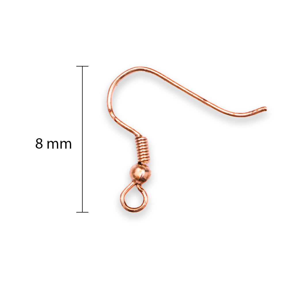 Jewellery Findings Ear Wire Hooks & Jump Rings 8Mm Gold 40 Pcs