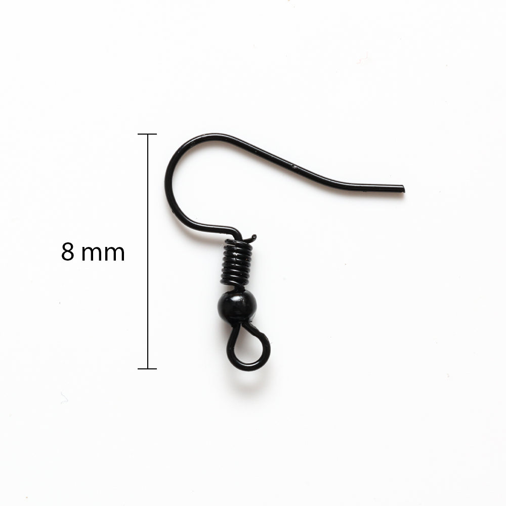 Jewellery Findings Ear Wire Hooks Black 25 Gm