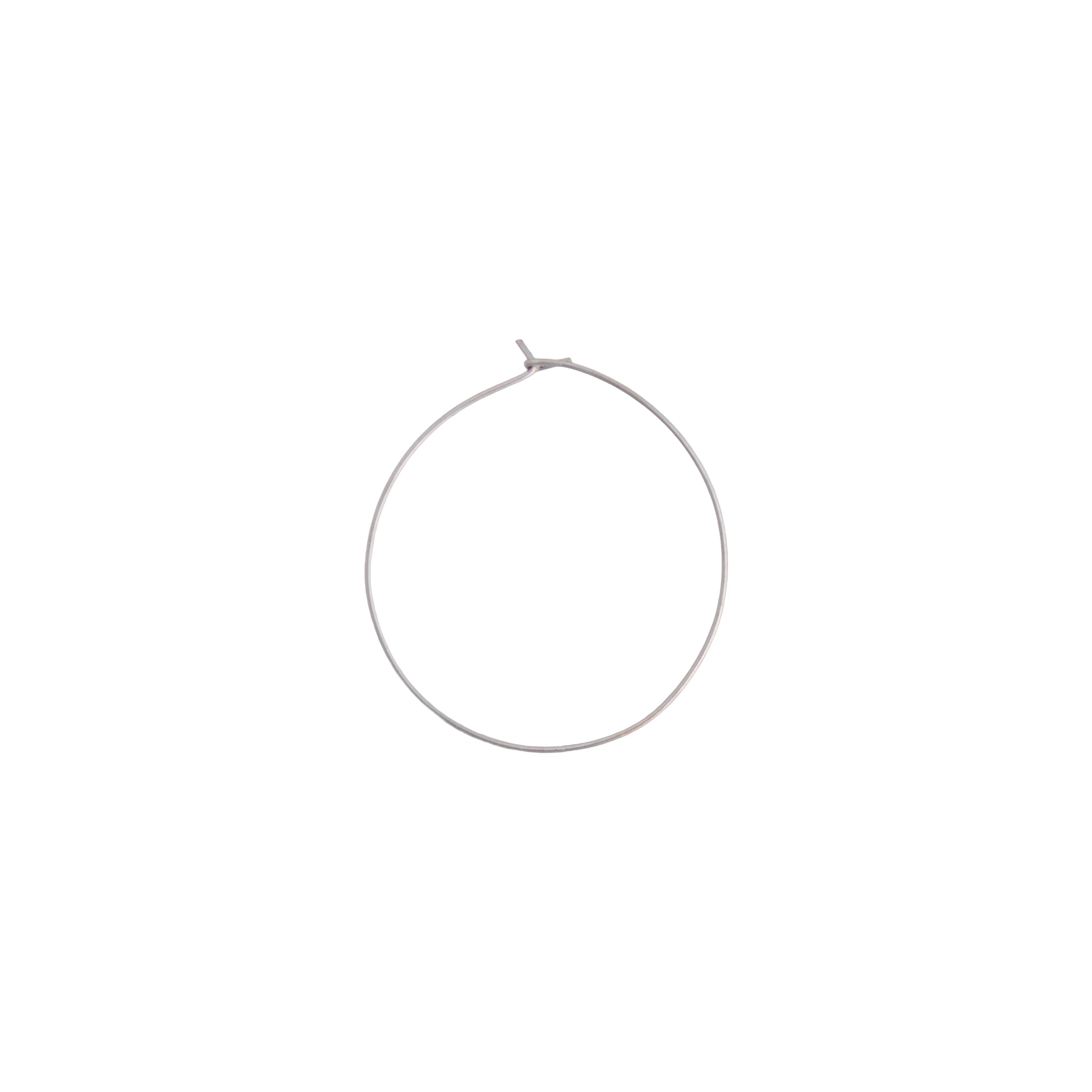 Jewellery Findings Ear Hoops Round 40mm Dia Nickel 6Pcs