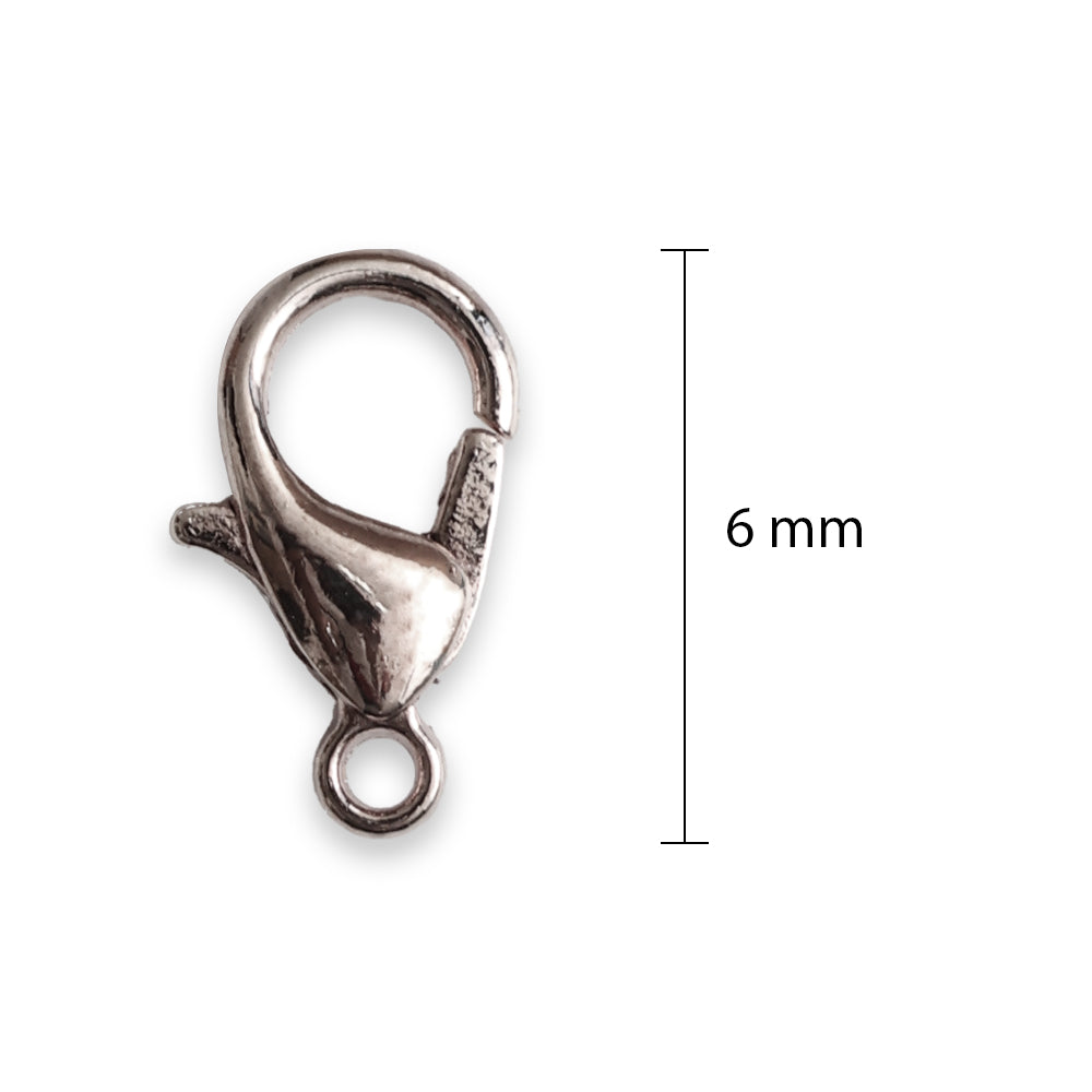 Jewellery Findings Lobster Ring 6Mm Nickel 12 Pc