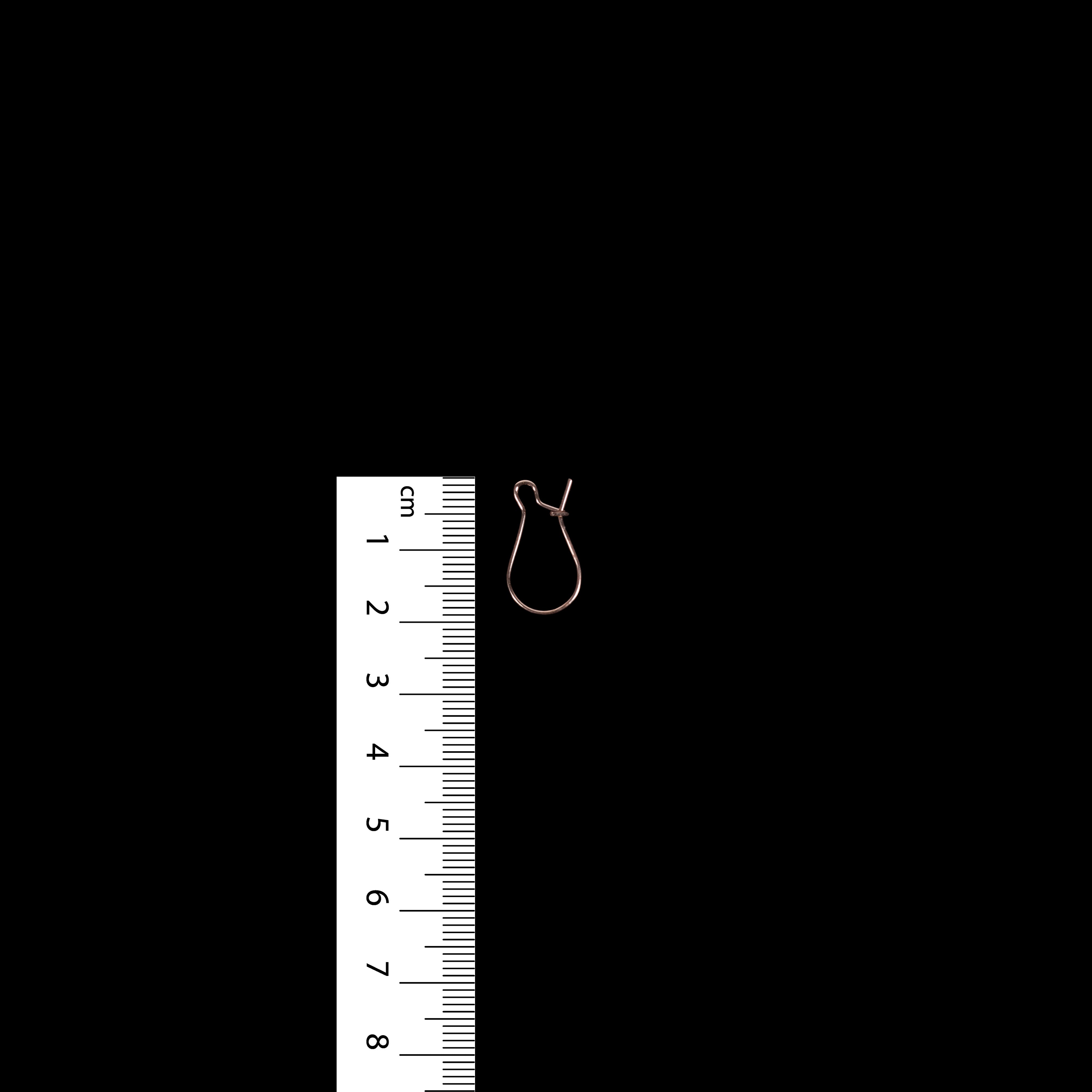 Jewellery Findings Drop Clasps U Hoop 20mm Rose Gold 6Pc
