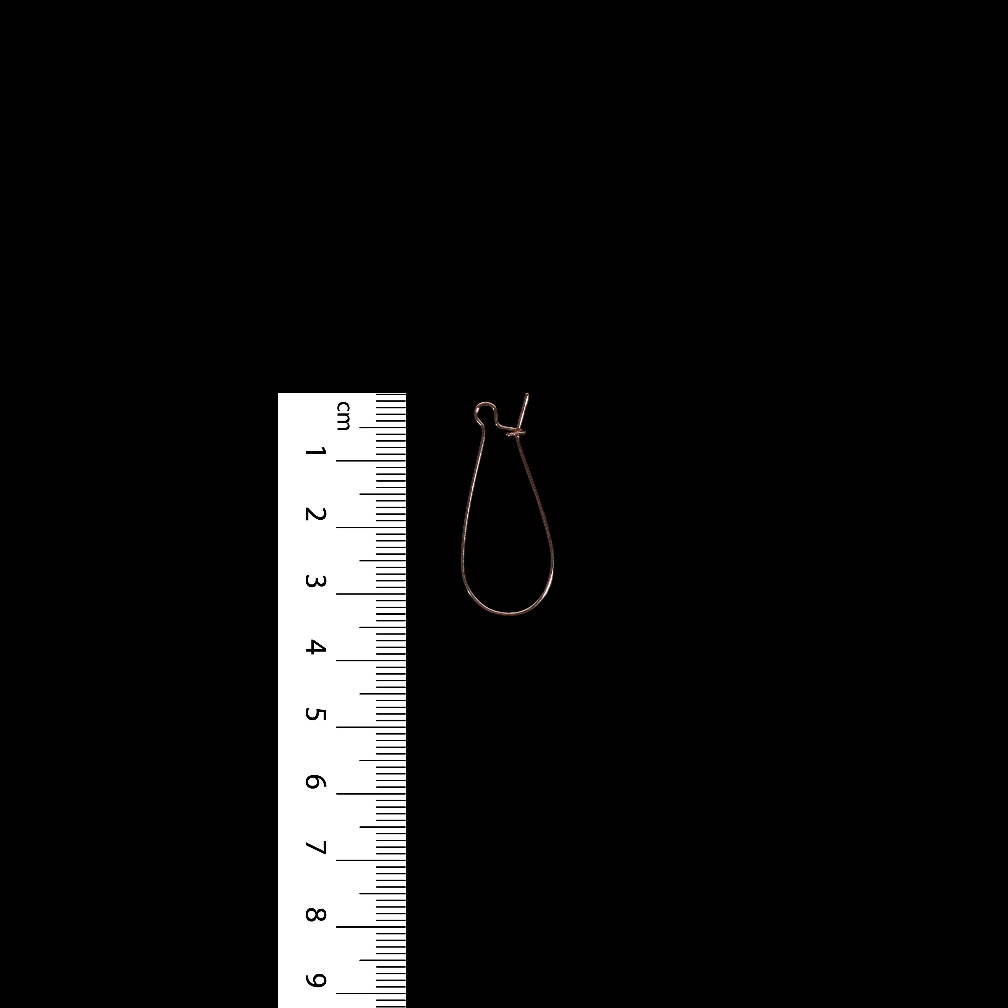 Jewellery Findings Drop Clasps U Hoop 35mm Rose Gold 6Pc