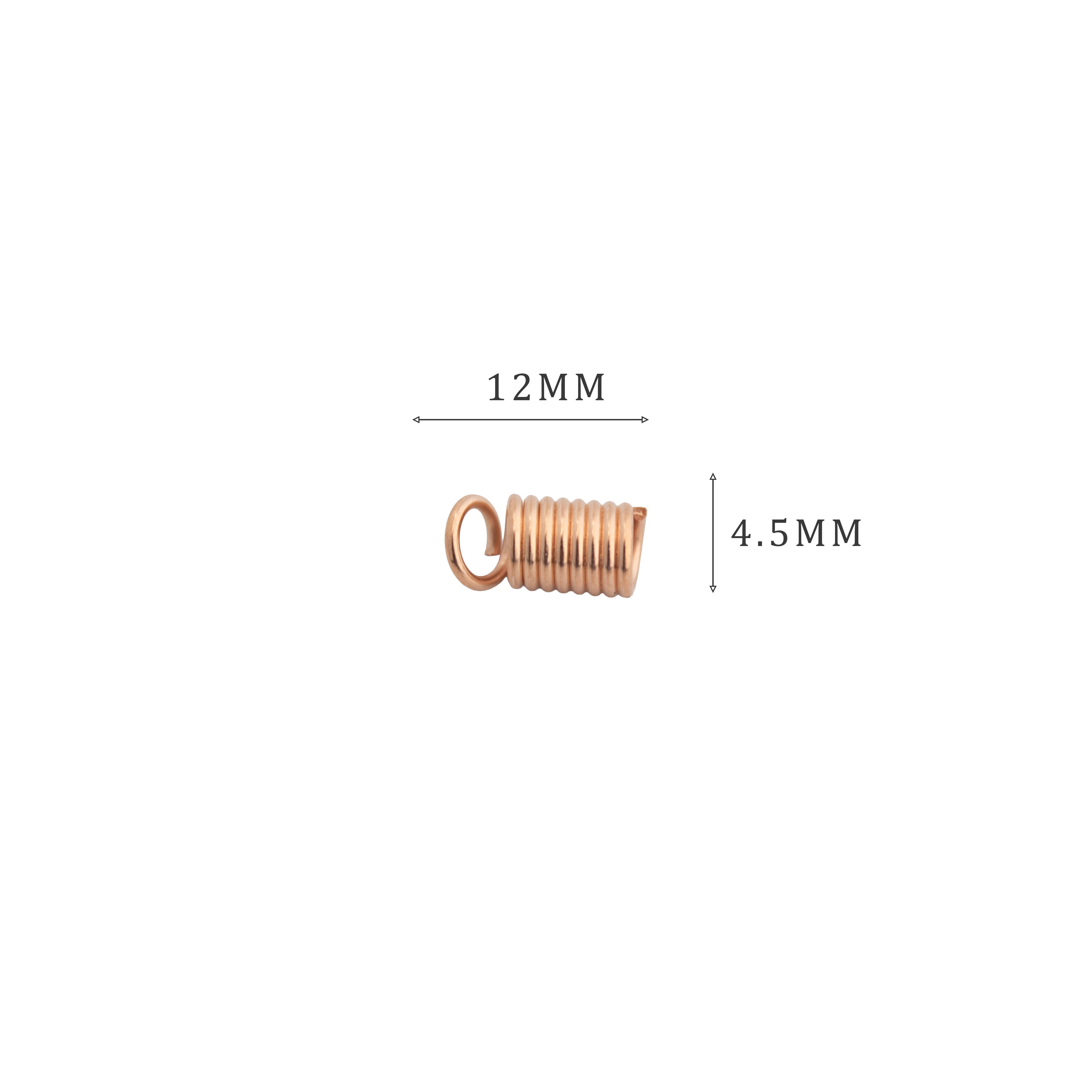 Cord End Pieces Rose Gold 20grm