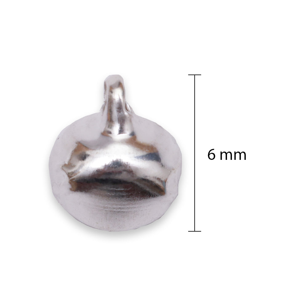 Metal Jingle Bell 6Mm Silver 25 Gm