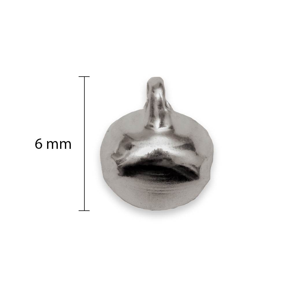 Metal Jingle Bell 6Mm Nickel 25 Gm