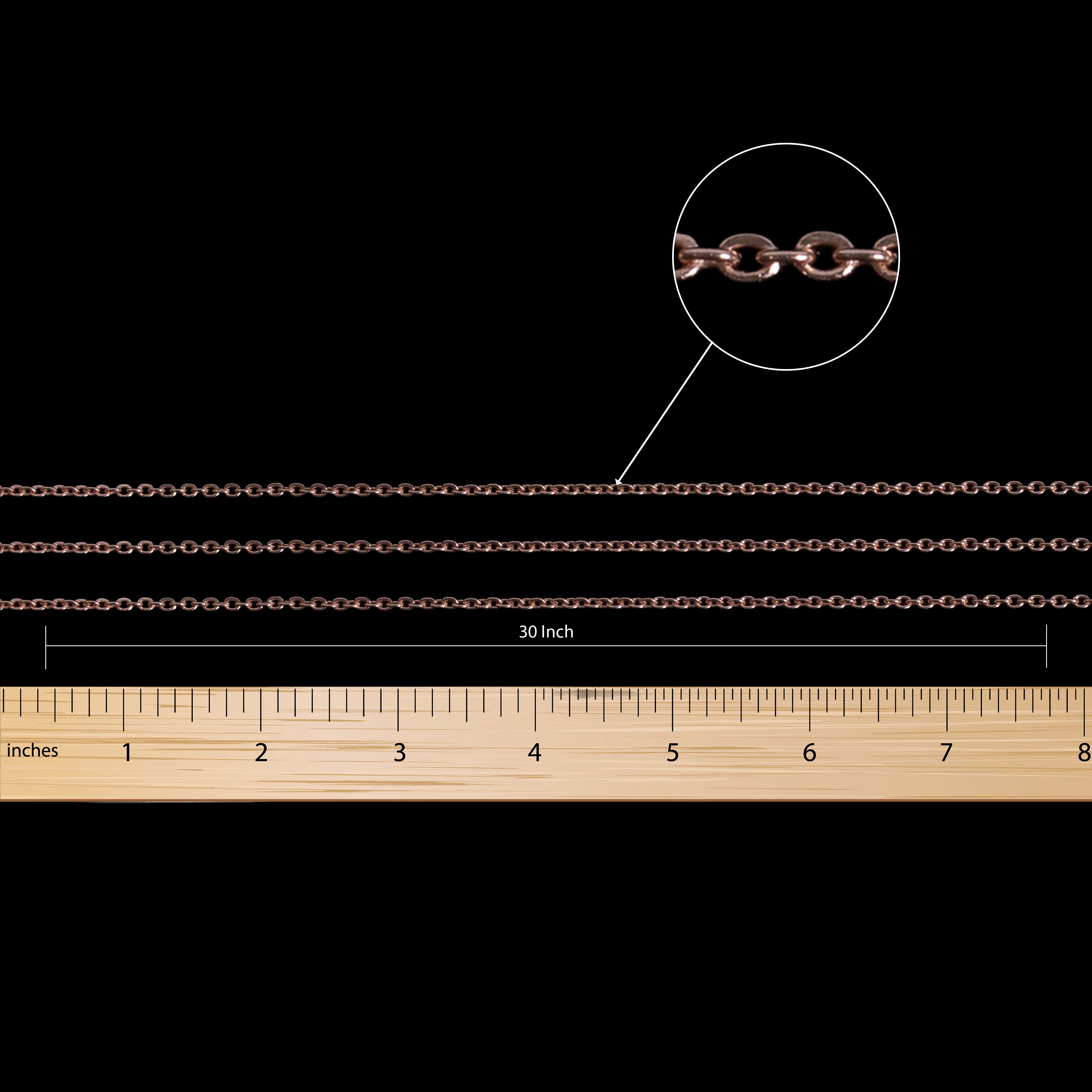 Snake Chain 9 Rose Gold 30Inch 1Pc