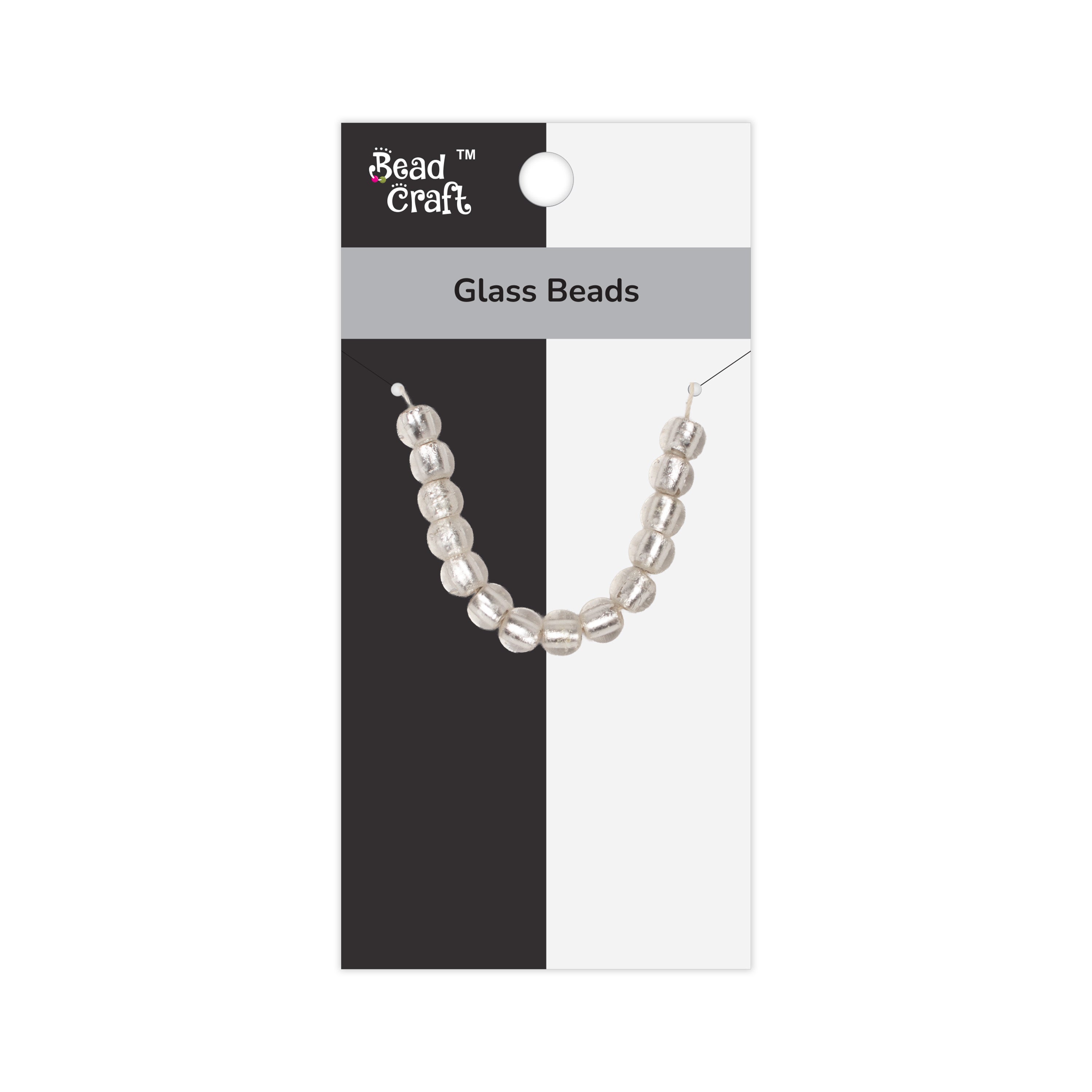 Glass Beads Drum Shape Pearly White Approx 9.53X8.35mm 15gm 1 String
