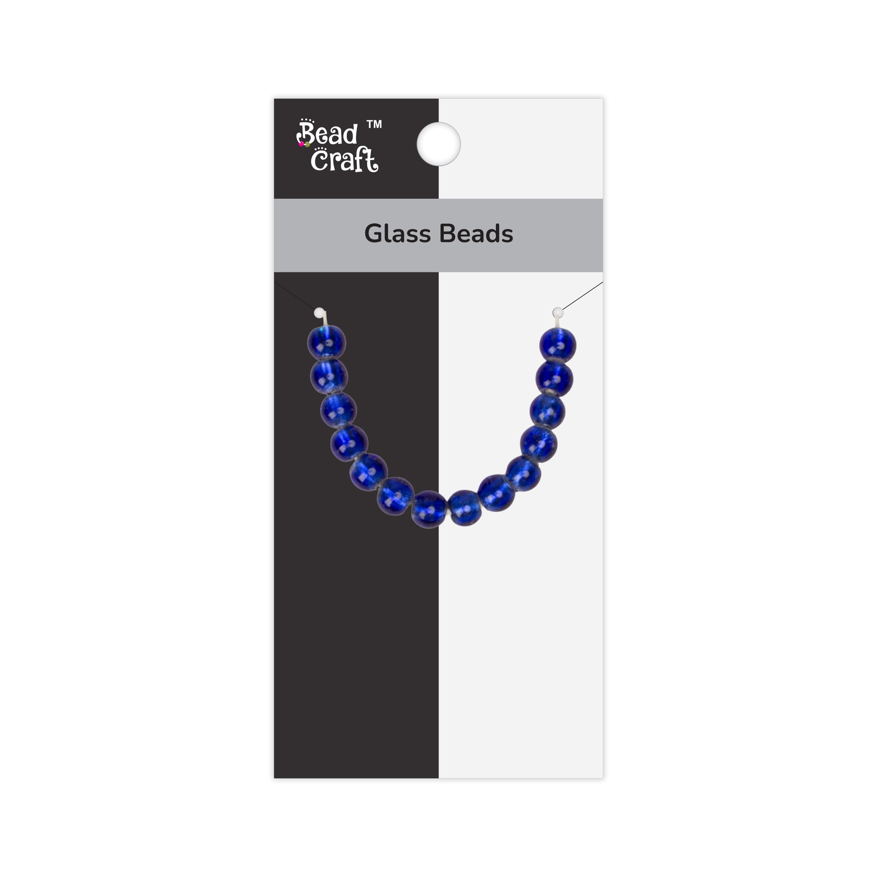 Glass Beads Drum Shape Royal Blue Approx 9.53X8.35mm 15gm 1 String